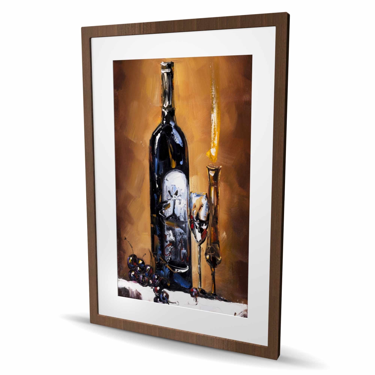 C1FM243694XG6Z 24 x 36 in. Candlelit Wine - Romantic Kitchen Framed Matted Print Decor