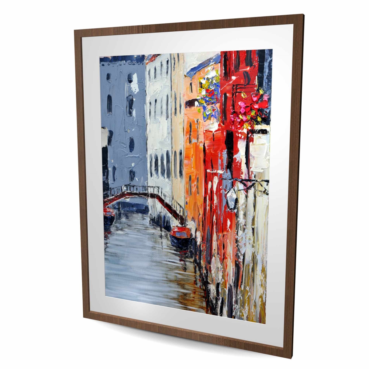 C1FM3648FGLC39 36 x 48 in. The Grand Canal Venice - Office Orange Framed Matted Print