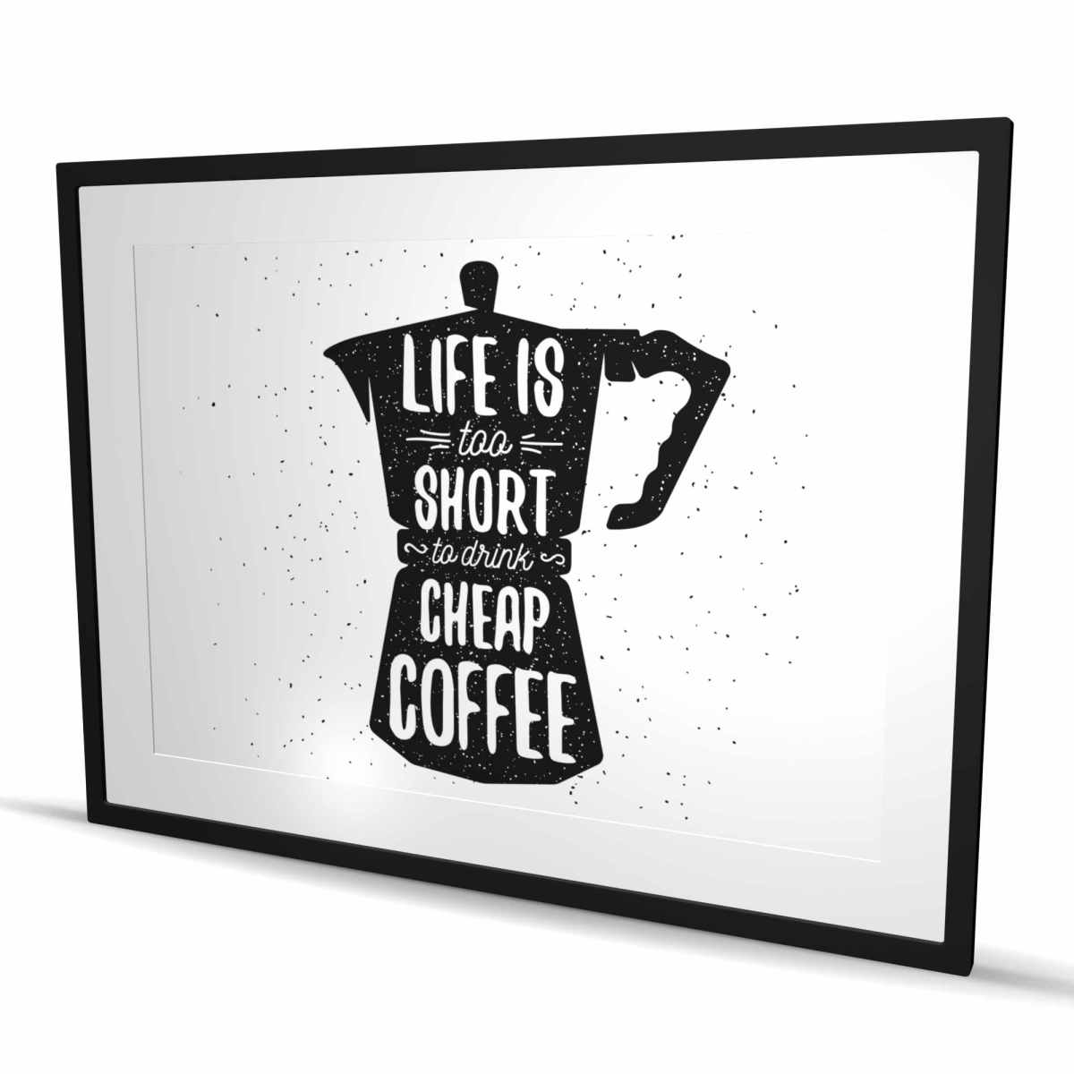 C1FM36485USXYA 36 x 48 in. Life & Coffee - Framed Matted Print for Home Decor