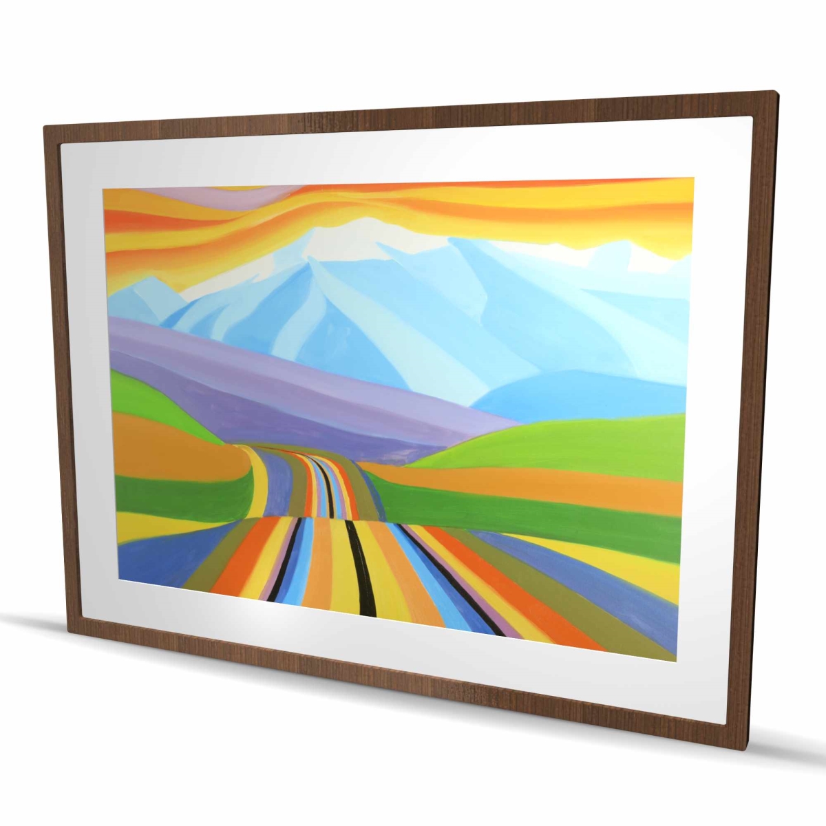 C1FM3648SPDPSA 36 x 48 in. Mountain Road Multicolored Framed Print - Landscapes Decor