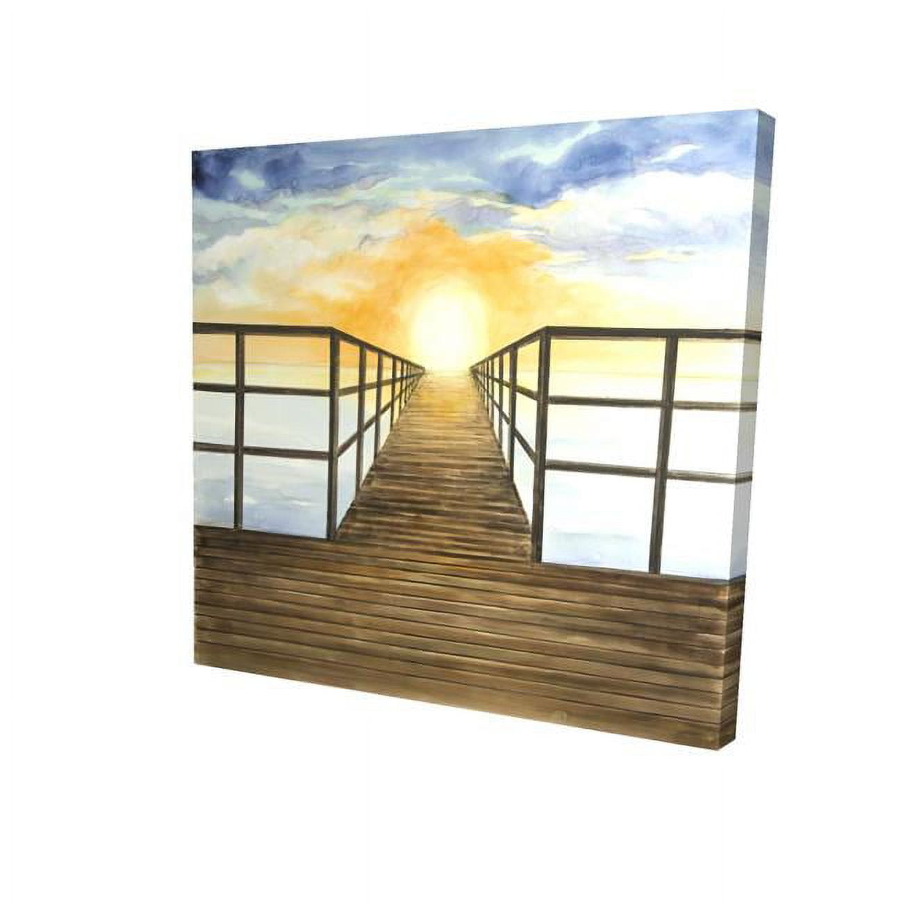 16 x 16 in. Sunset in the Sea-Print on Canvas