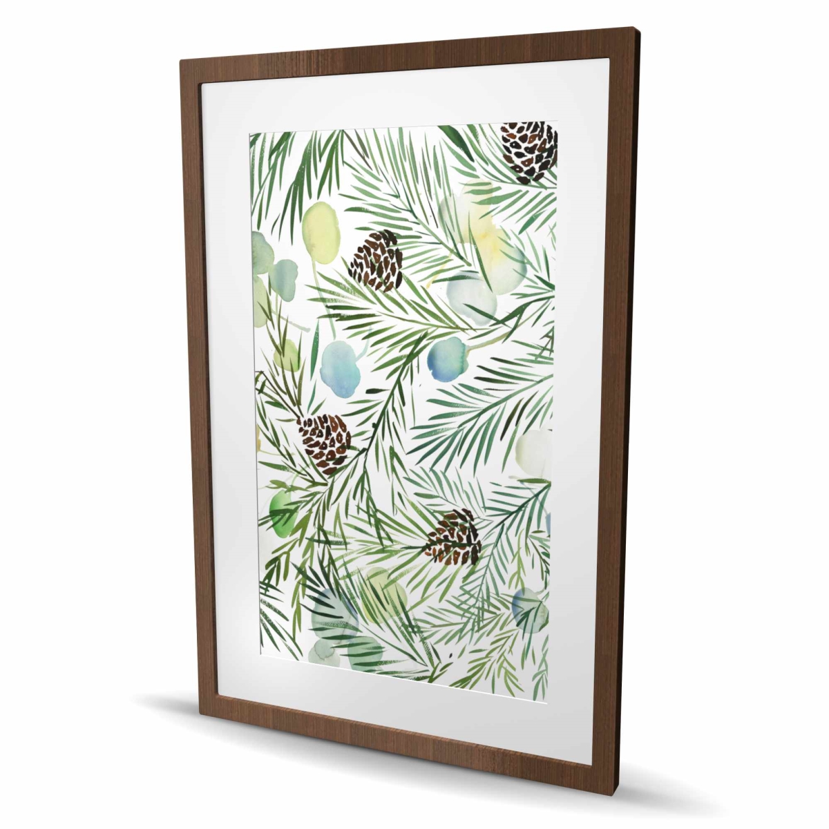 C1FM2436H6DPLS 24 x 36 in. Pine Cone Pattern - Seasons Livingroom Framed Print Decor
