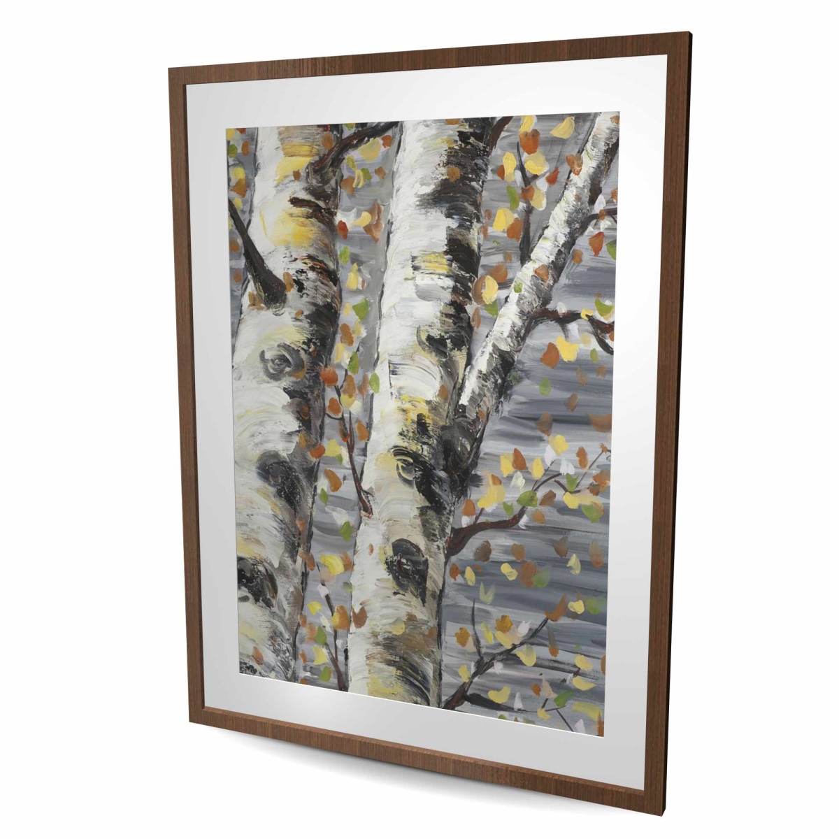 C1FM36482U8PC2 36 x 48 in. Budding White Birches - Contemporary Framed Print for Decor