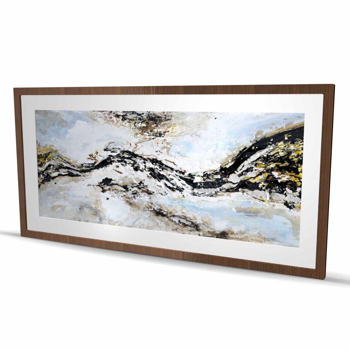 C1FM2448PDGRHJ 24 x 48 in. Abstract & Texturized Paint Splash - Waves Beige Print