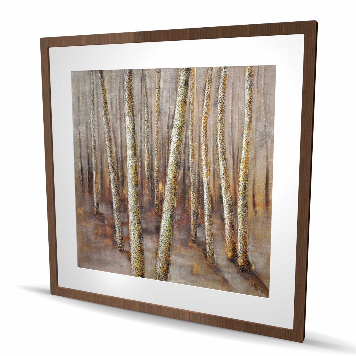 C1FM3636CSF15S 36 x 36 in. Forest - Brown Bedroom Framed Matted Print for Home Decor