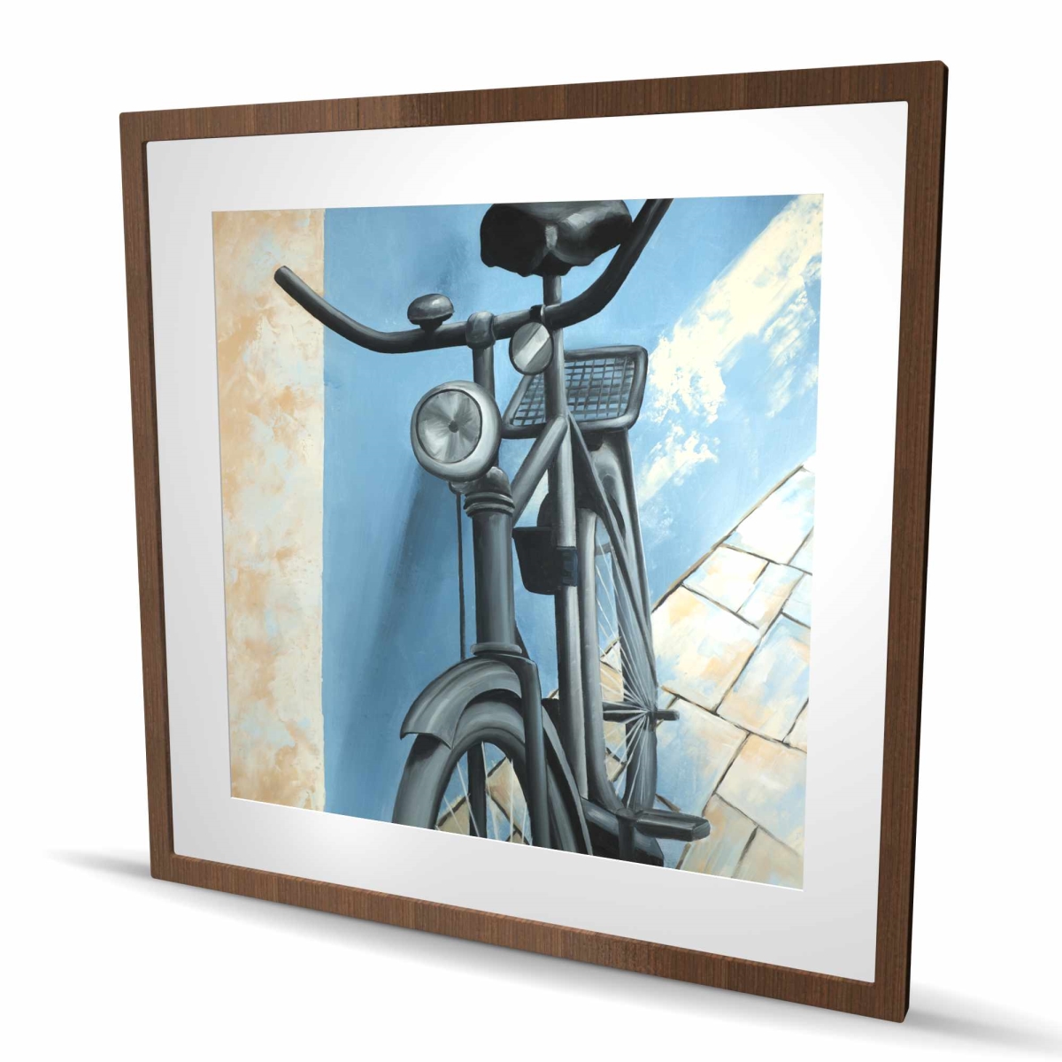 C1FM3636B2G5VC 36 x 36 in. Abandoned Bicycle - Beige Framed Matted Print for Home Decor