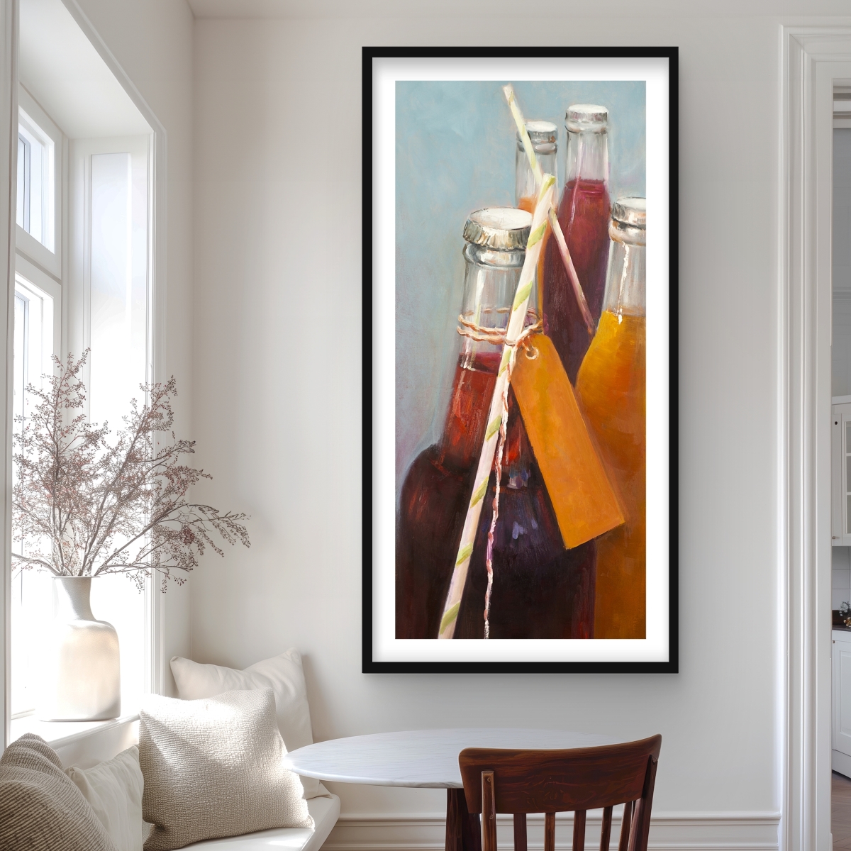C1FM2448CWQ7ZL 24 x 48 in. Summer Drinks - Object Kitchen Framed Matted Print for Decor