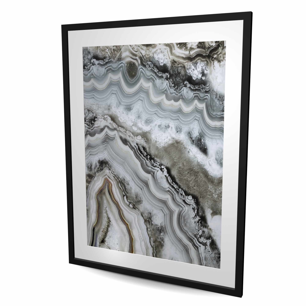 C1FM3648EPE9EC 36 x 48 in. Abstract Geode - Hyperrealist Livingroom Framed Print Decor