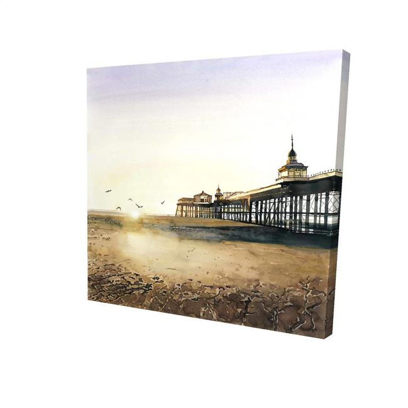 16 x 16 in. Sunset At The Beach-Print on Canvas
