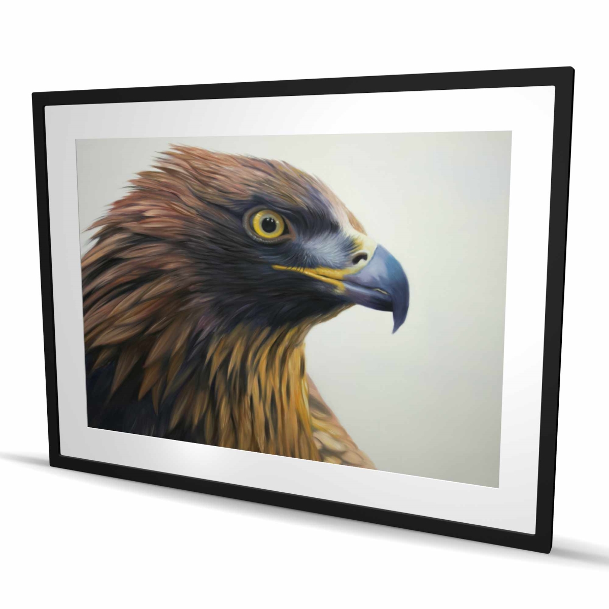 C1FM3648ZVCBDJ 36 x 48 in. Brown-Headed Eagle - Office Wildlife Framed Matted Print