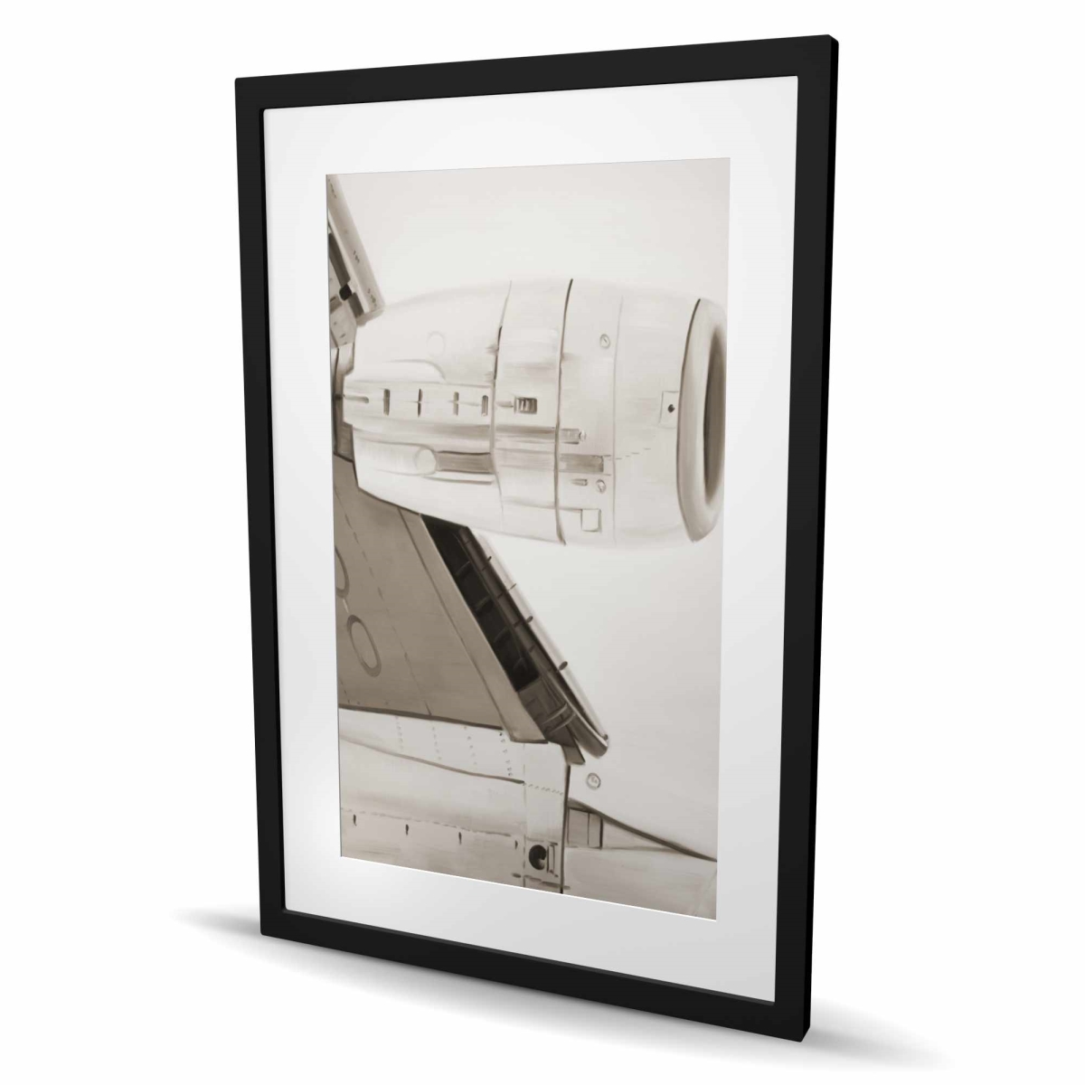 C1FM2436S7TY6J 24 x 36 in. Underside - Aviation Office Framed Matted Print - Home Decor
