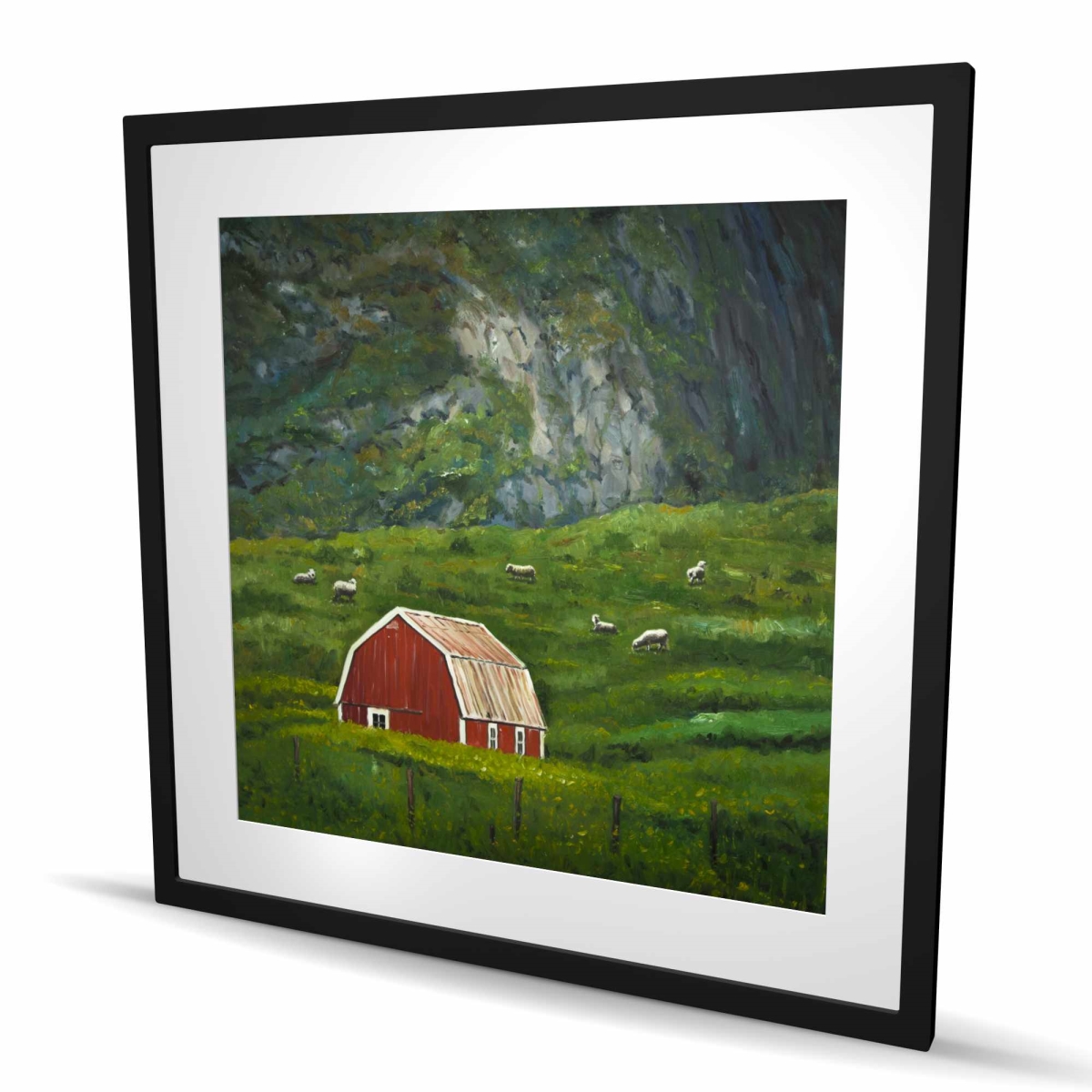 C1FM36369RSPVS 36 x 36 in. Life in the Countryside - Rustic Livingroom Framed Print