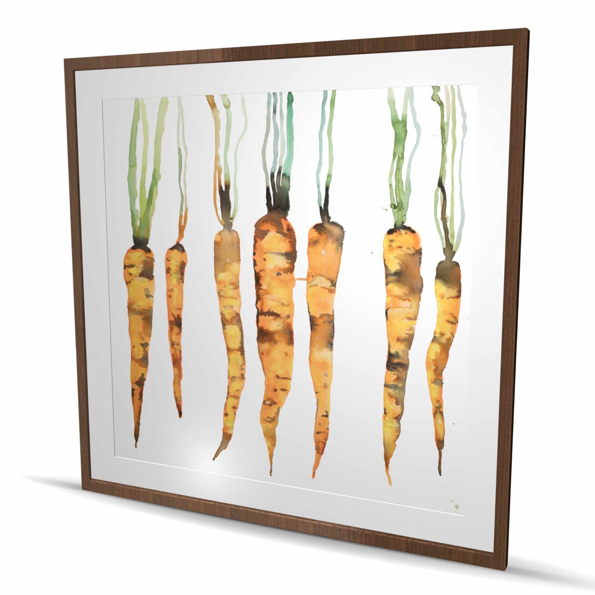 C1FM4848OF059B 48 x 48 in. Freshly Picked Carrots - Modern Gastronomy Framed Print