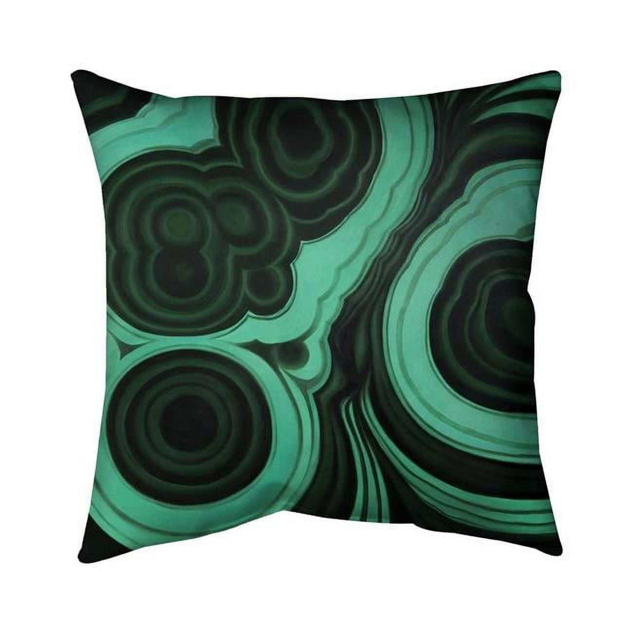 20 x 20 in. Malachite Stone-Double Sided Print Outdoor Pillow Cover
