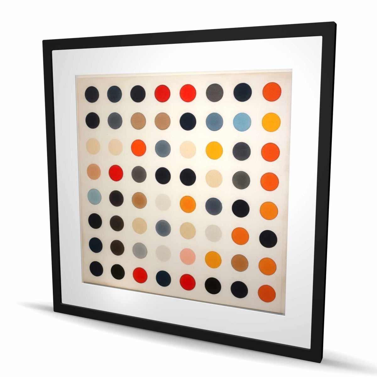 C1FM3636150RZH 36 x 36 in. Distanced Circles - Framed Matted Print for Home Decor