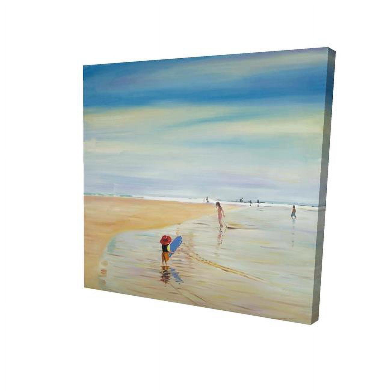 16 x 16 in. Children At The Beach-Print on Canvas