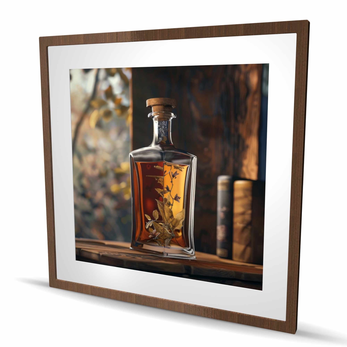 C1FM36367EXP27 36 x 36 in. Alcohol Gray Framed Matted Print - Stylish Home Decor