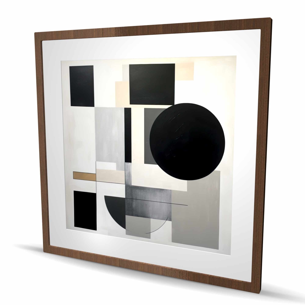 C1FM3636JHWID3 36 x 36 in. No Subject - Pattern Beige Framed Matted Print - Home Decor