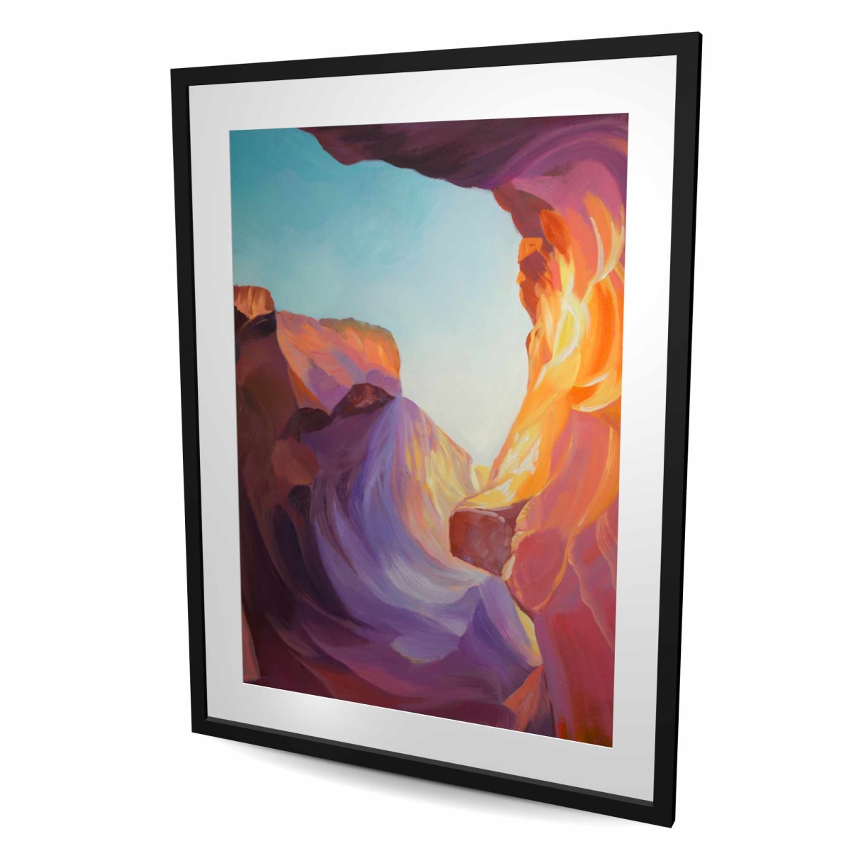 C1FM36484CEIGU 36 x 48 in. Antelope Canyon - Modern Framed Matted Print for Home Decor