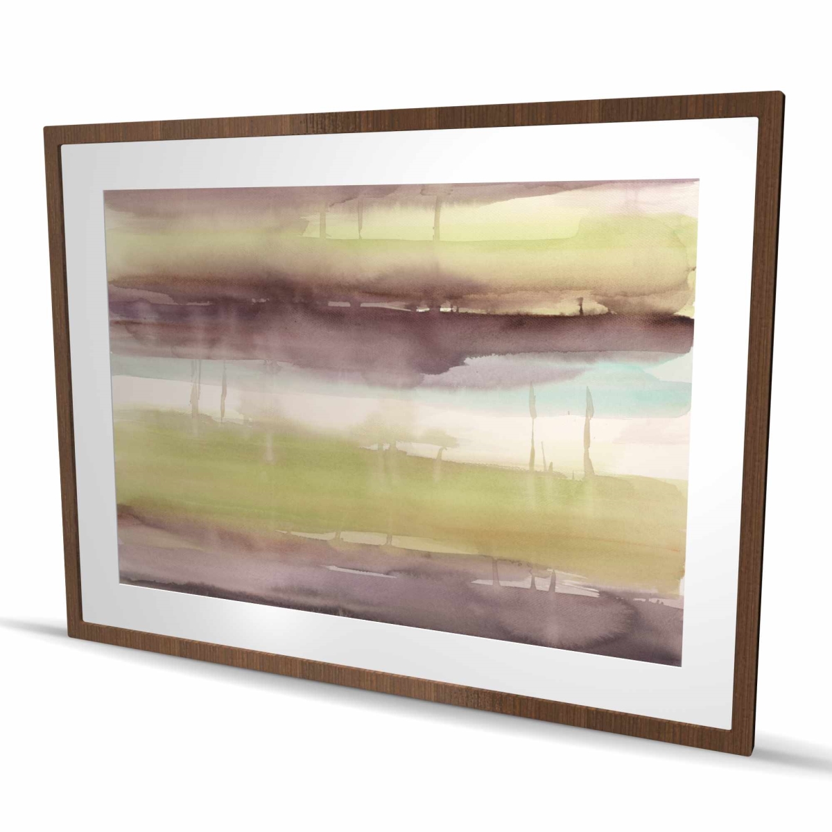 C1FM36484D47O6 36 x 48 in. Beautiful Stripes - Abstract Beige Framed Matted Print Decor