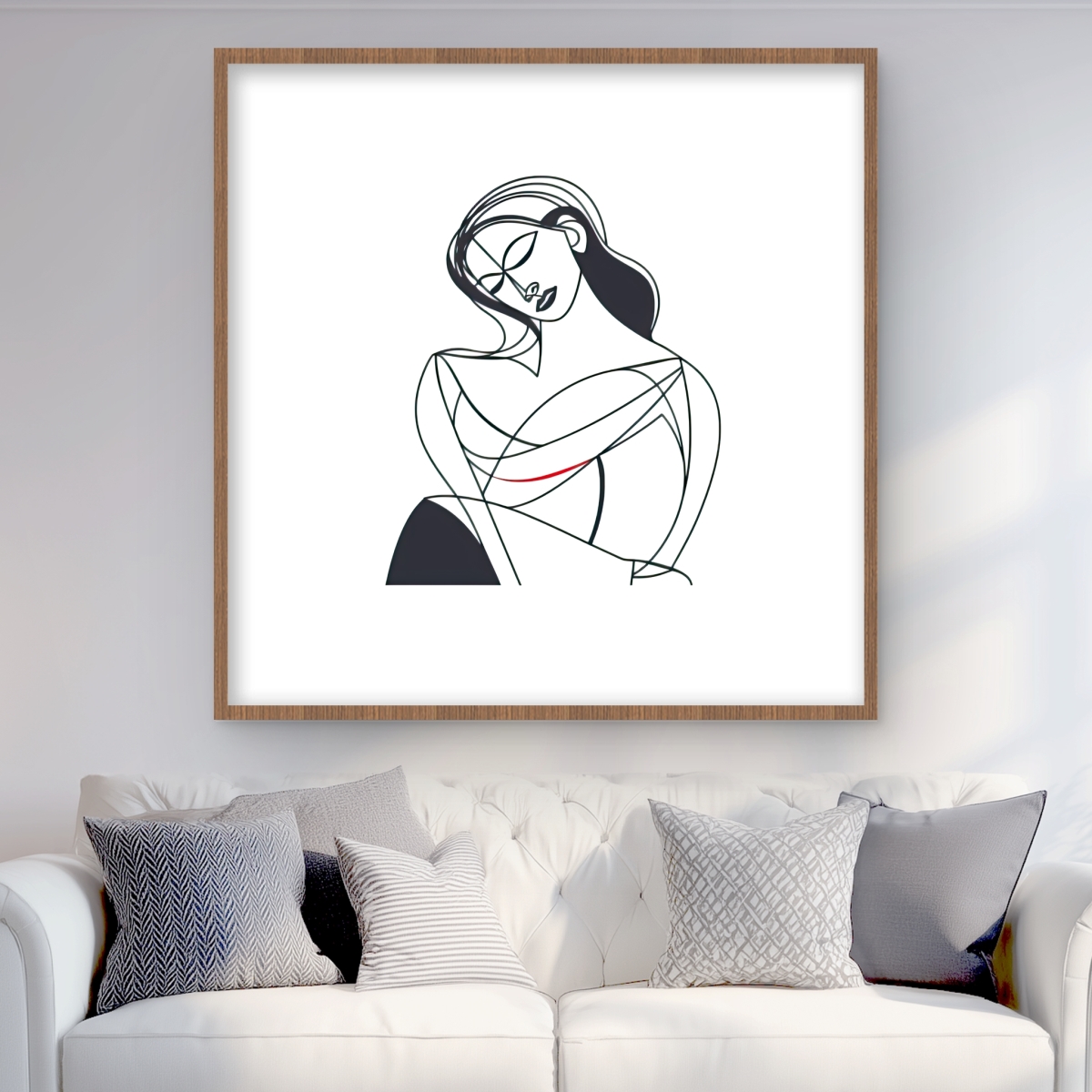 C1FM3636VLR3ML 36 x 36 in. A Mothers Love - Bathroom Woman Framed Matted Print Decor