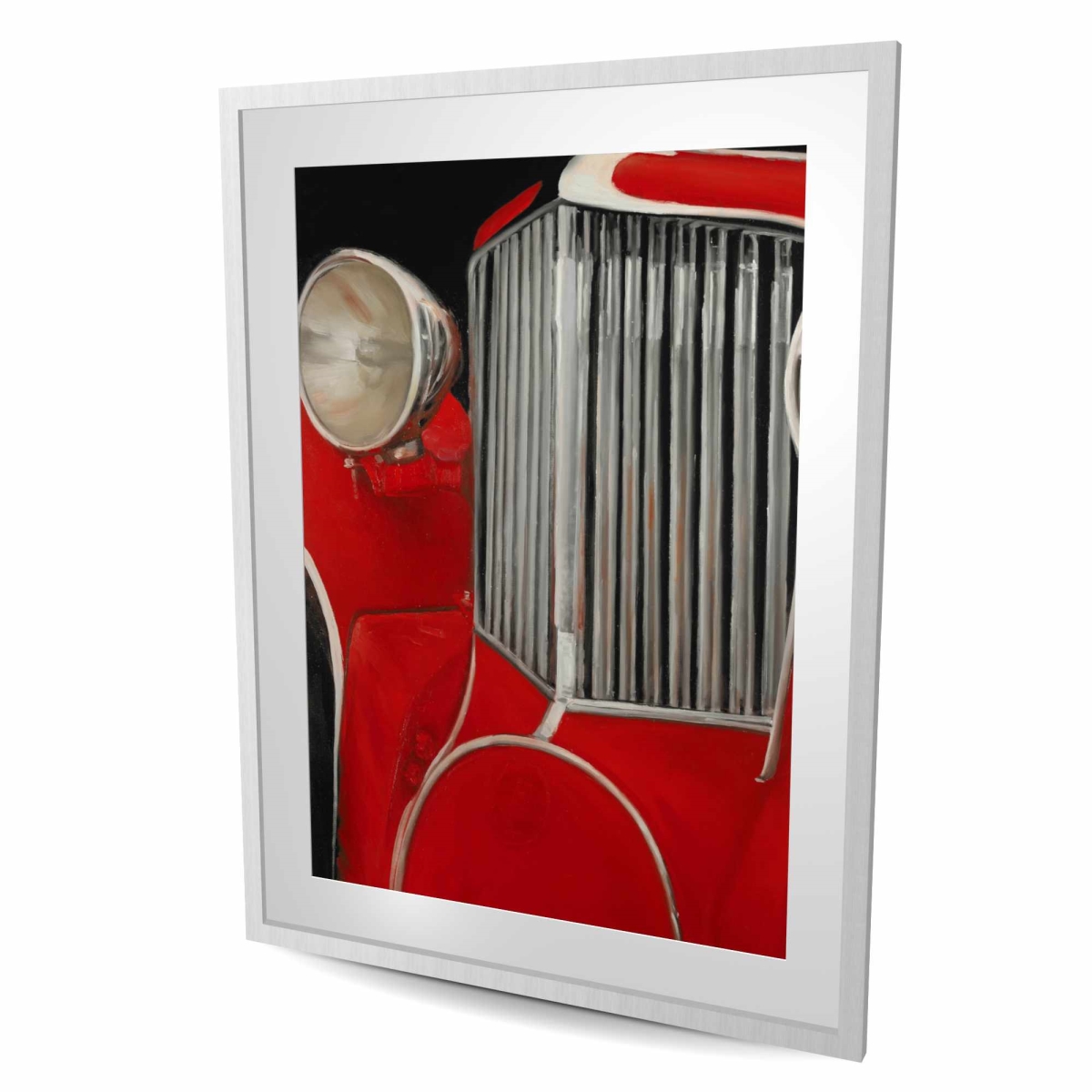 C1FM36482O62YL 36 x 48 in. Car of the 50s Closeup - Framed Matted Print for Home Decor