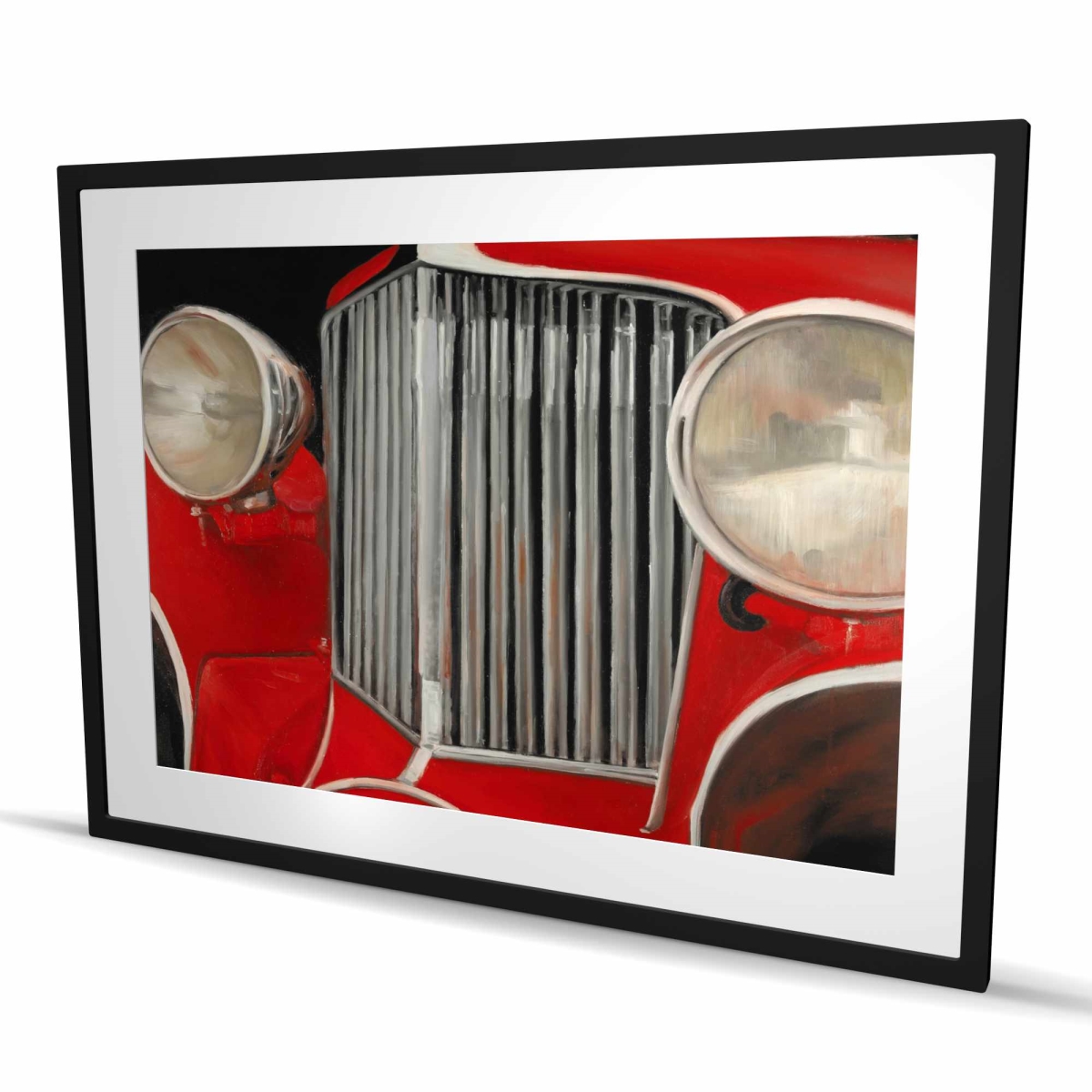 C1FM3648D2FK3C 36 x 48 in. Car of the 50s Closeup - Framed Matted Print for Home Decor