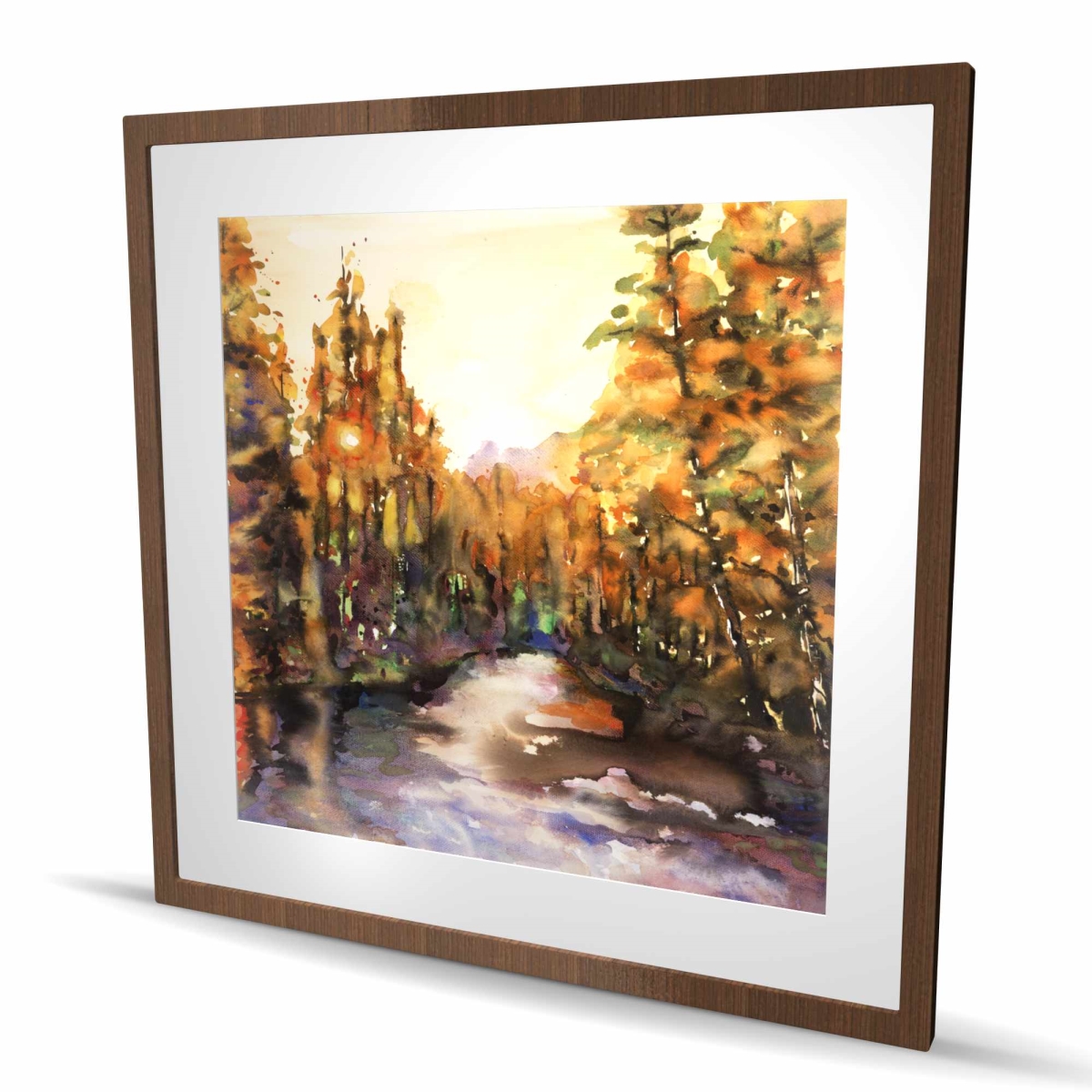 C1FM3636GLSK3Z 36 x 36 in. Merced River - Mountains Hygge Framed Matted Print for Decor