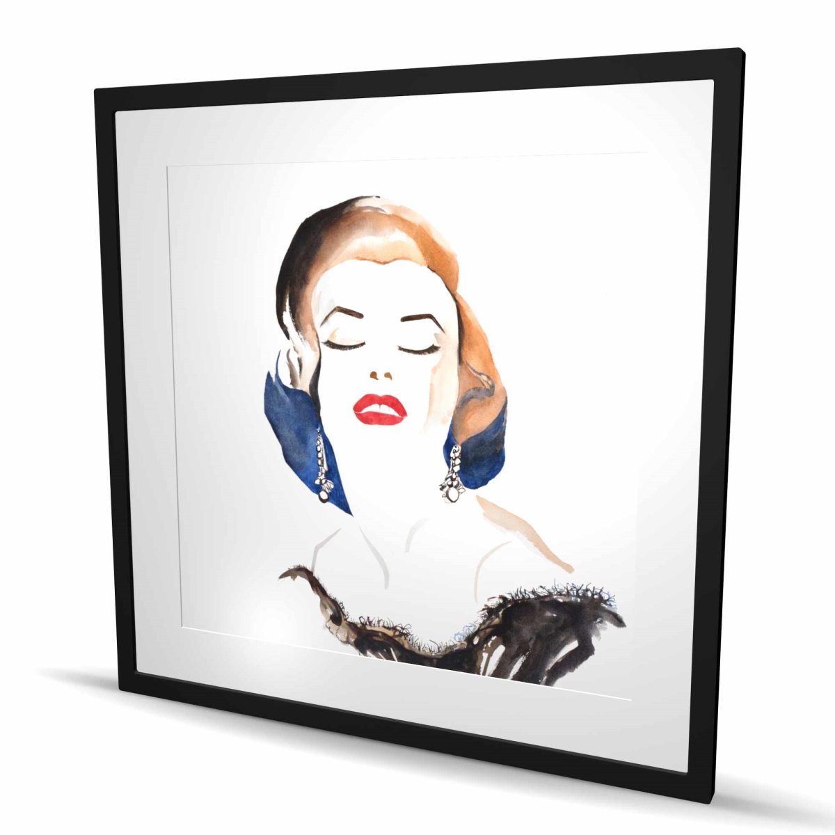 C1FM3636UY936F 36 x 36 in. Vintage Chic Marilyne Monroe Print - Framed Bedroom Decor