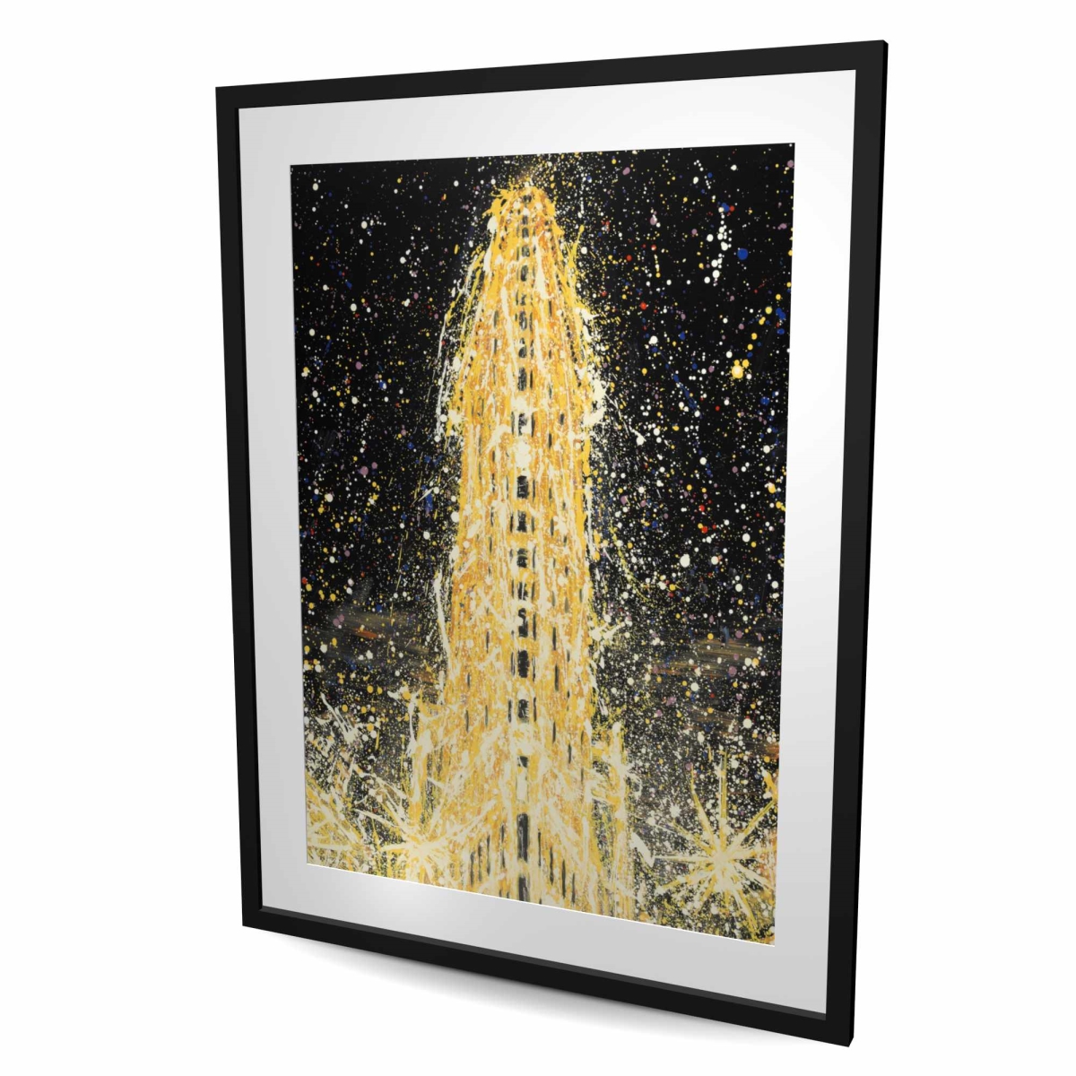 C1FM36486I9RXK 36 x 48 in. Abstract Flatiron Building Print - Office Architecture Decor