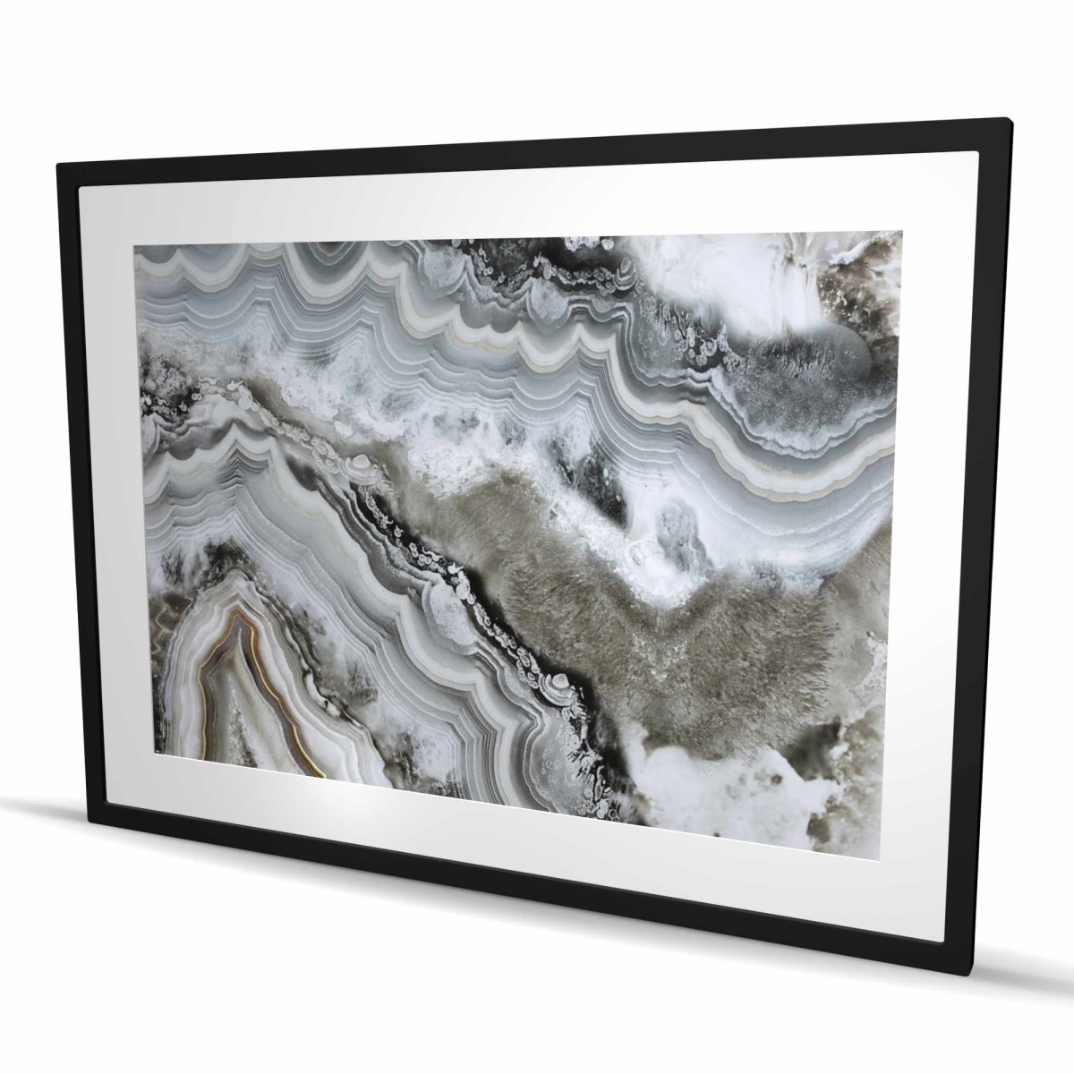 C1FM3648K71TCC 36 x 48 in. Abstract Geode - Hyperrealist Bedroom Framed Print Decor