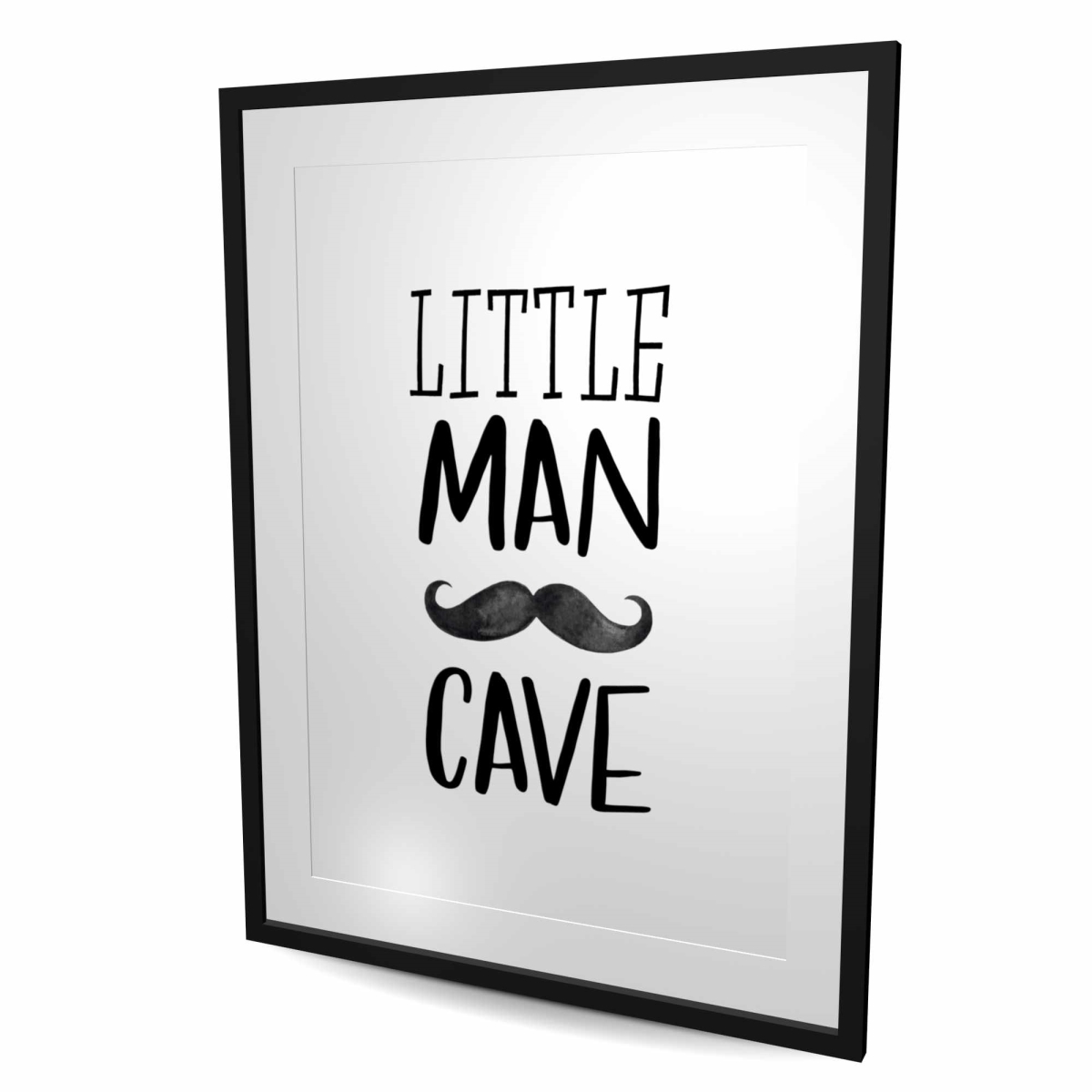 C1FM3648KATF9B 36 x 48 in. Little Man Cave - Black & White Framed Print for Home Decor