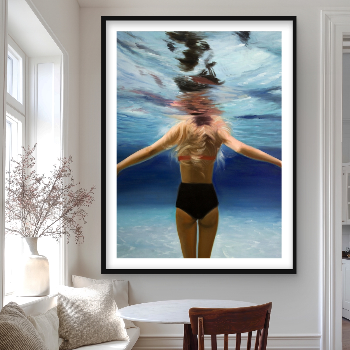 C1FM3648IM21C3 36 x 48 in. Under the Sea - Black Framed Matted Print - Home Decor