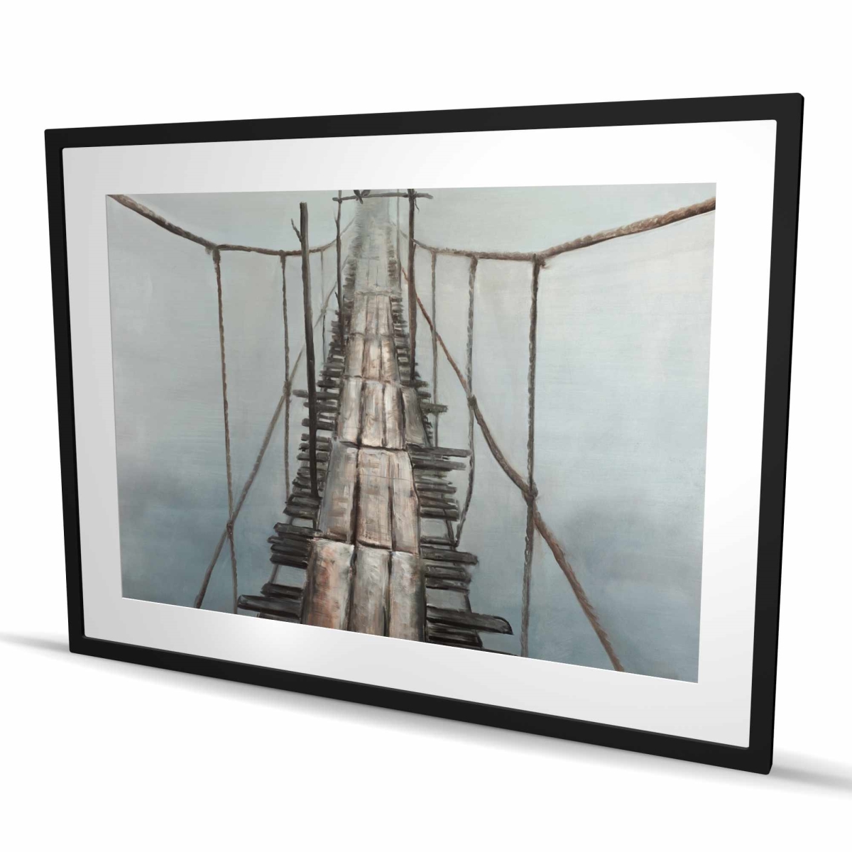 C1FM3648A5FEIN 36 x 48 in. Old Abandoned Bridge - Scenic Framed Matted Print for Decor