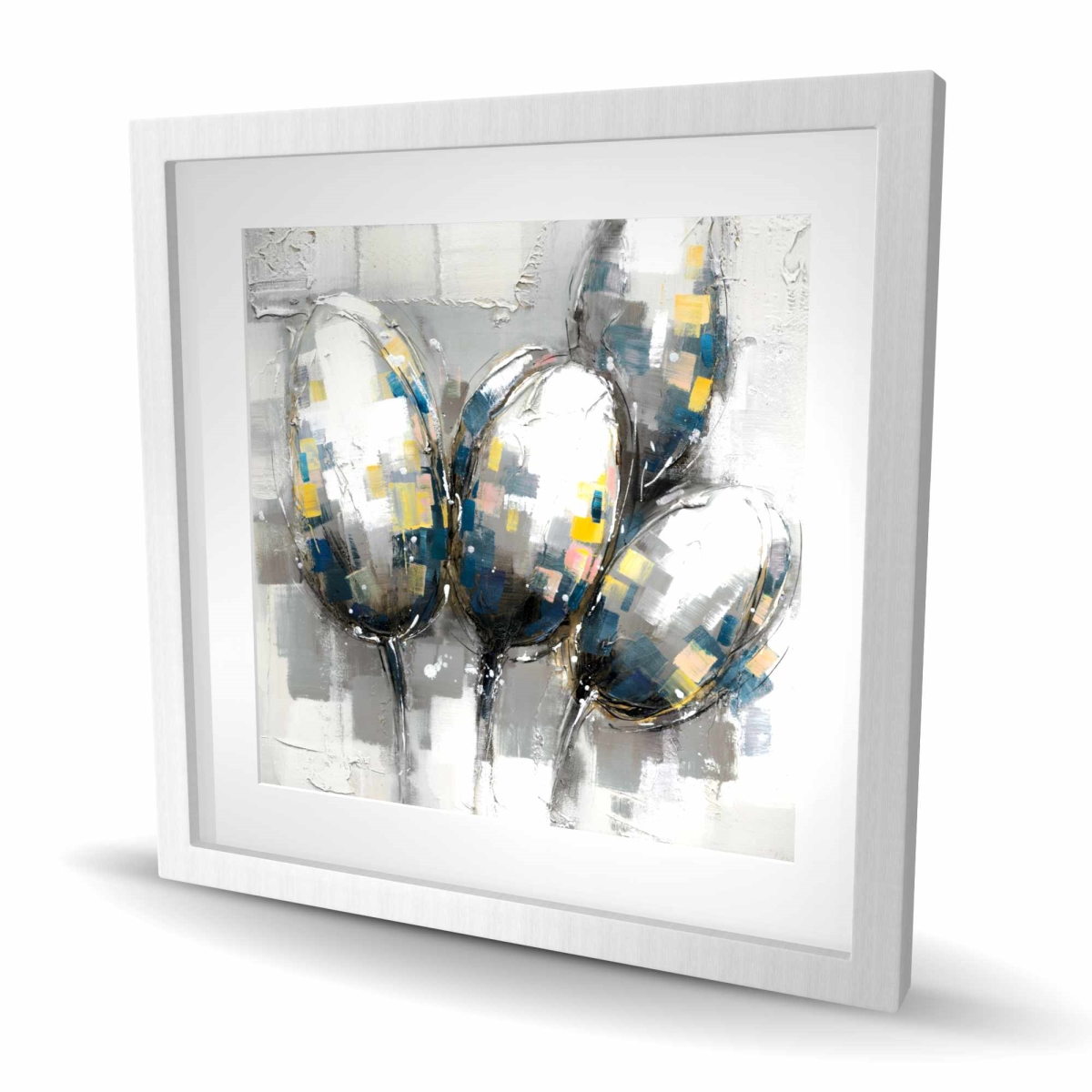C1FM24240S5CCX 24 x 24 in. Tulips - Contemporary Framed Matted Print for Home Decor