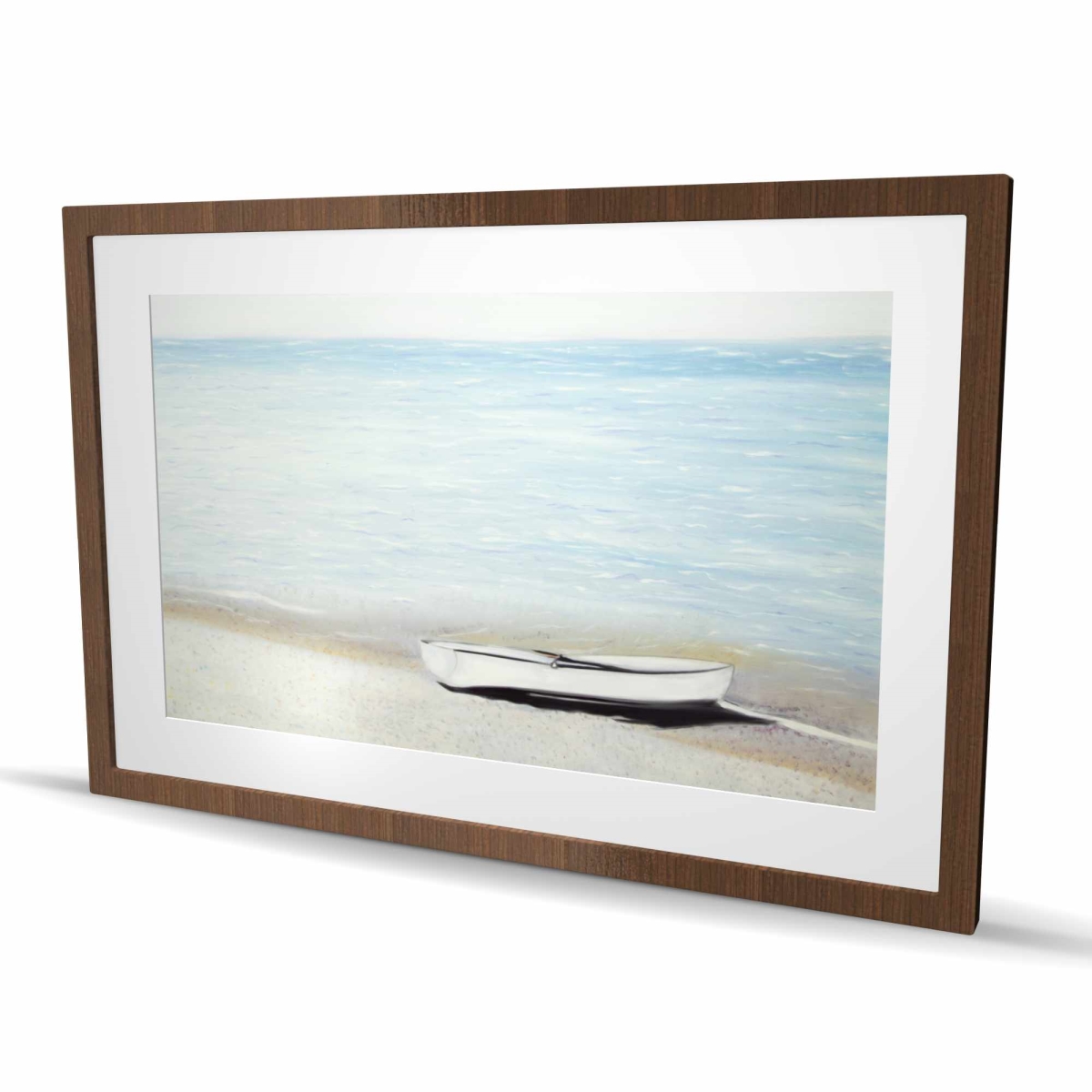 C1FM2436FPZOQA 24 x 36 in. Along the Sea - Framed Matted Print for Bathroom Decor