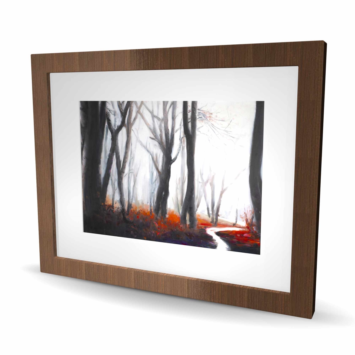 C1FM1620KCMB6B 16 x 20 in. Mysterious Forest with Stream - Framed Matted Print Decor