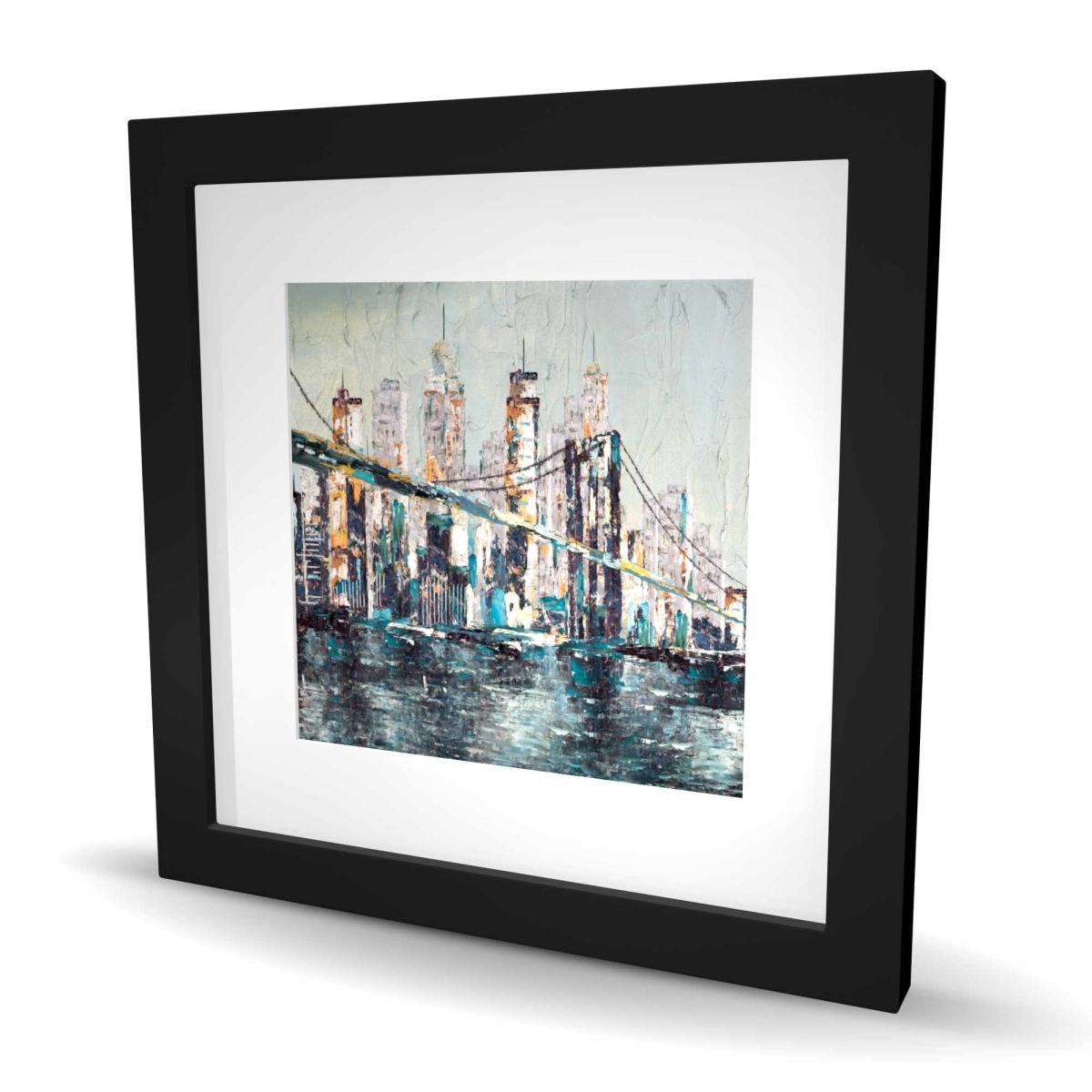 C1FM1616DQBH6G 16 x 16 in. Abstract & Texturized Bridge - Office Architecture Print