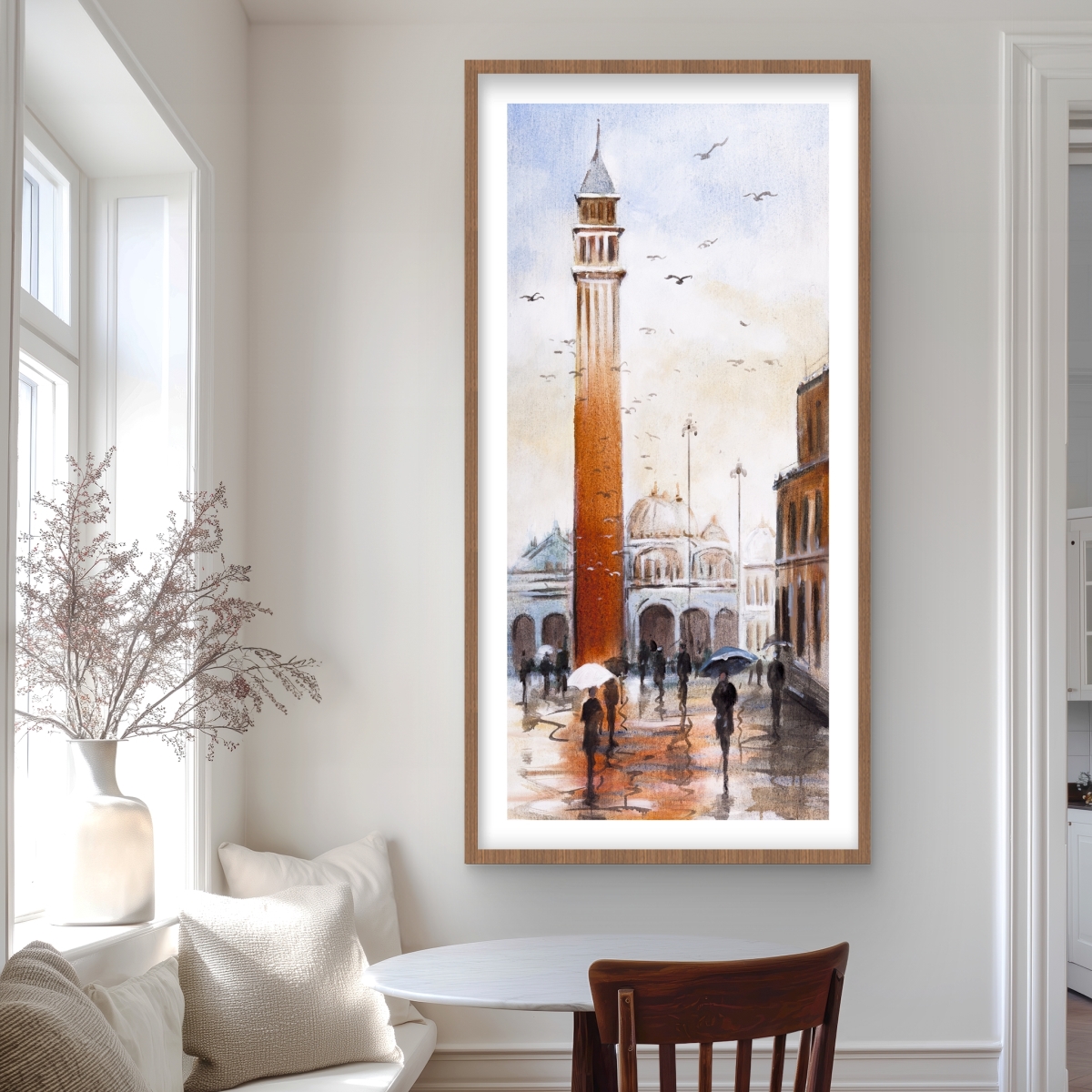 C1FM2448WZQ74S 24 x 48 in. St Marks Square Venice Framed Matted Print - Home Decor