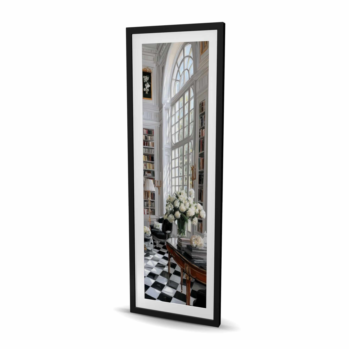 C1FM2060F6F3BM 20 x 60 in. Inviting - White Office Framed Matted Print for Home Decor