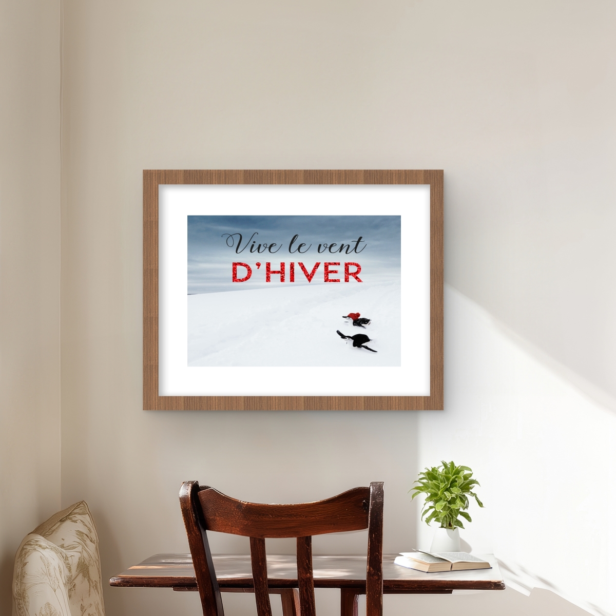 C1FM1620OI0PPT 16 x 20 in. Jingle All the Way - White Rustic Framed Matted Print Decor
