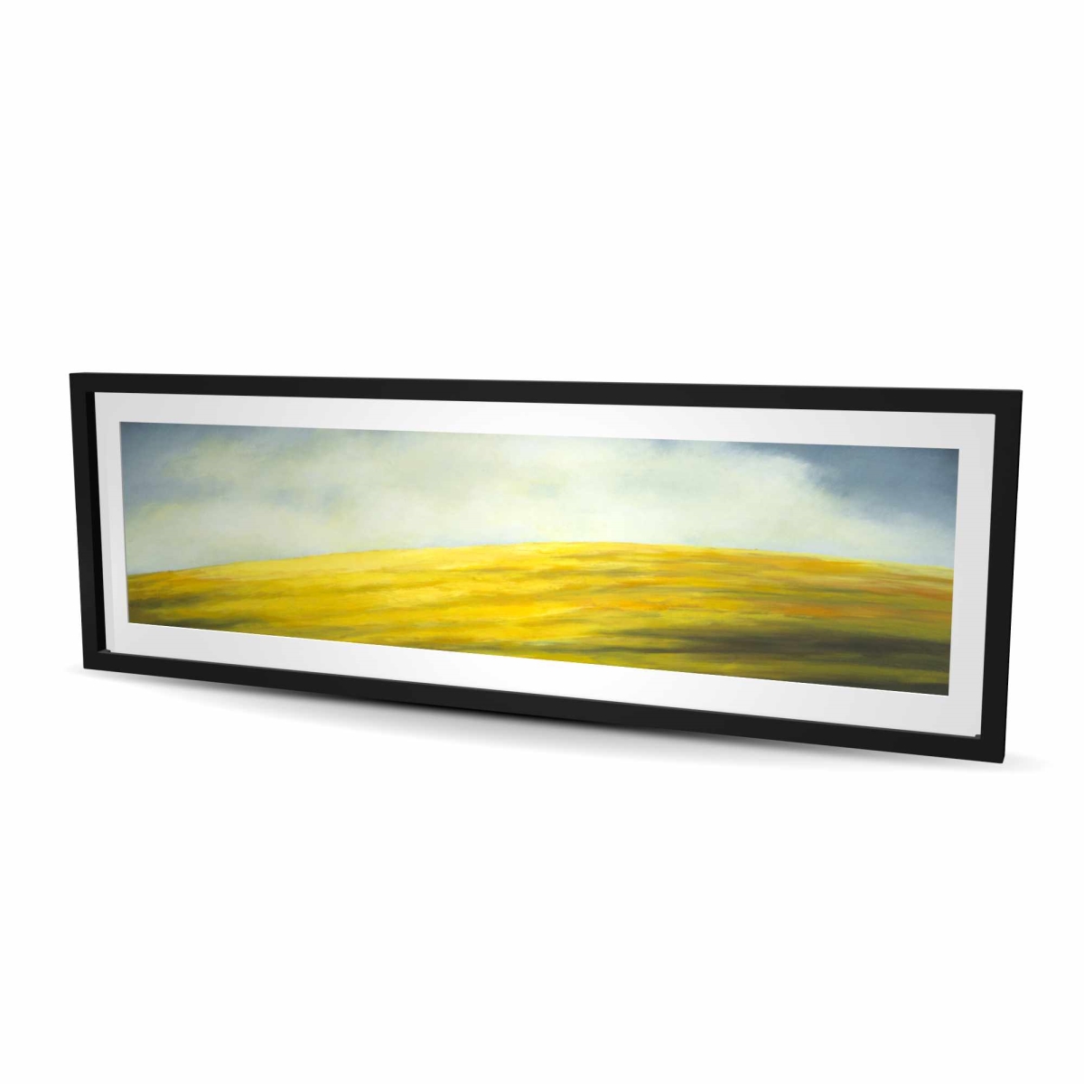 C1FM2060GGSSQU 20 x 60 in. Hillock - Kitchen Mountains Framed Matted Print - Home Decor