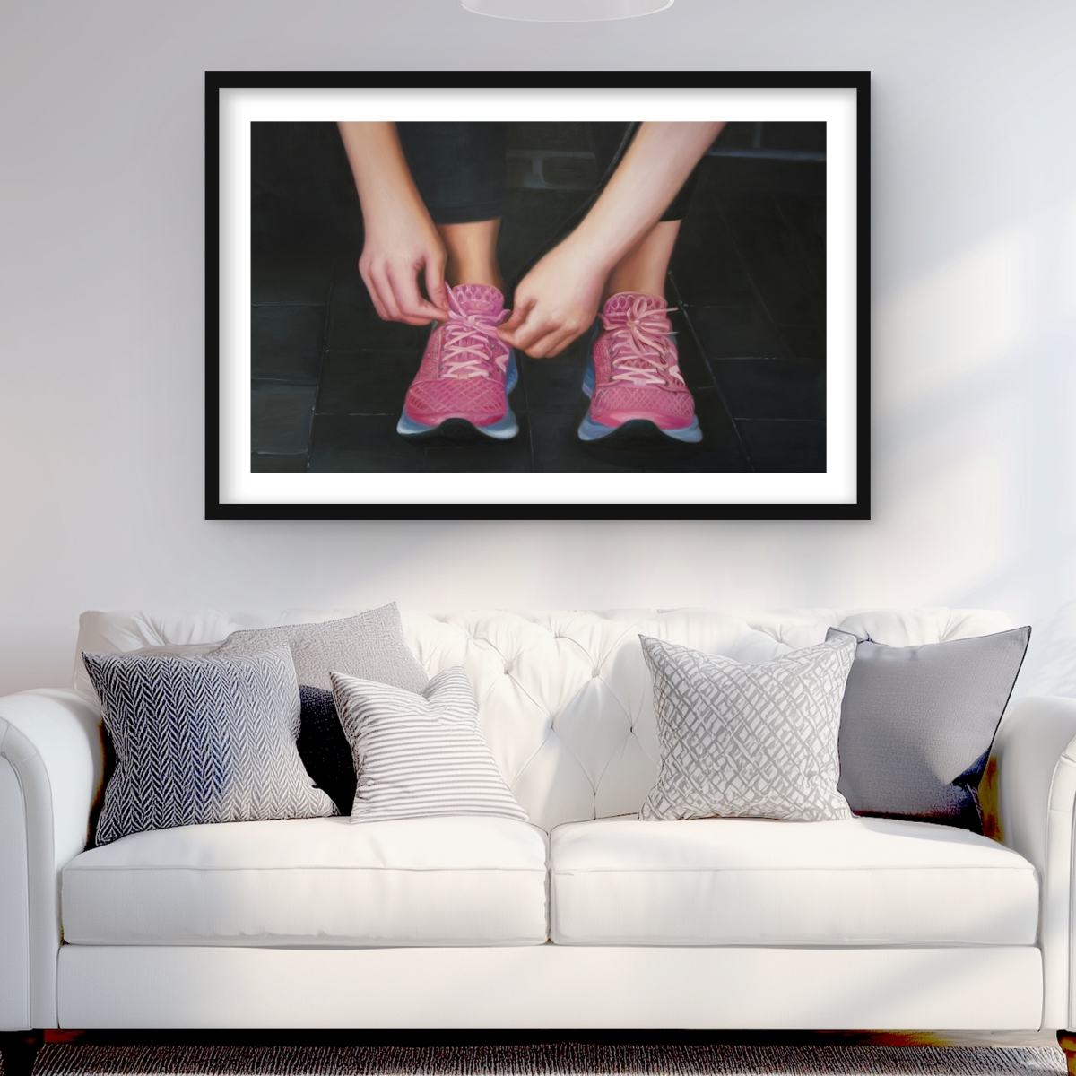 C1FM2436IHFAIS 24 x 36 in. Ready for the Race - Black Framed Matted Print for Decor