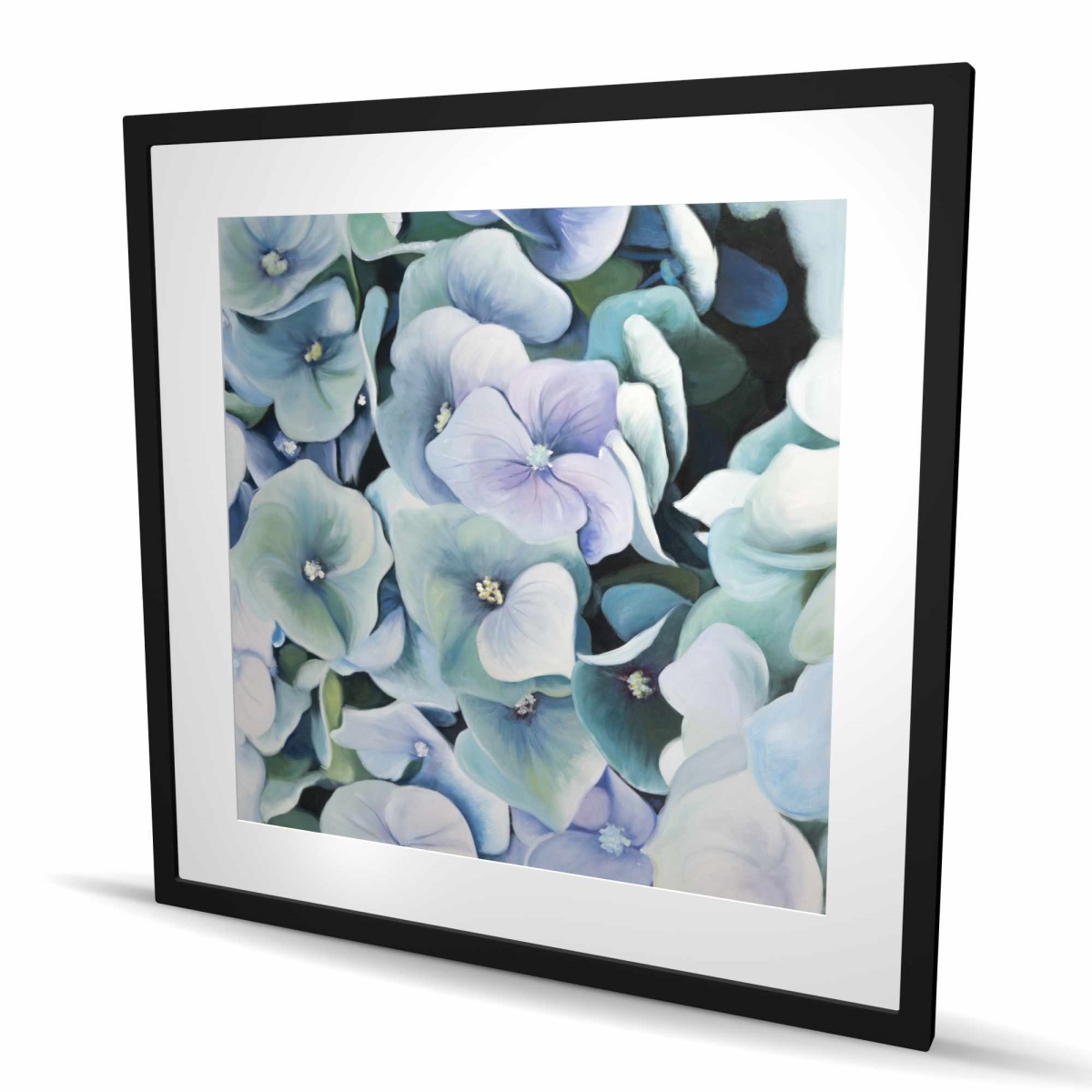 C1FM3636DX2FF3 36 x 36 in. Hydrangea Plant Framed Print - Floral Home Decor Wall Art