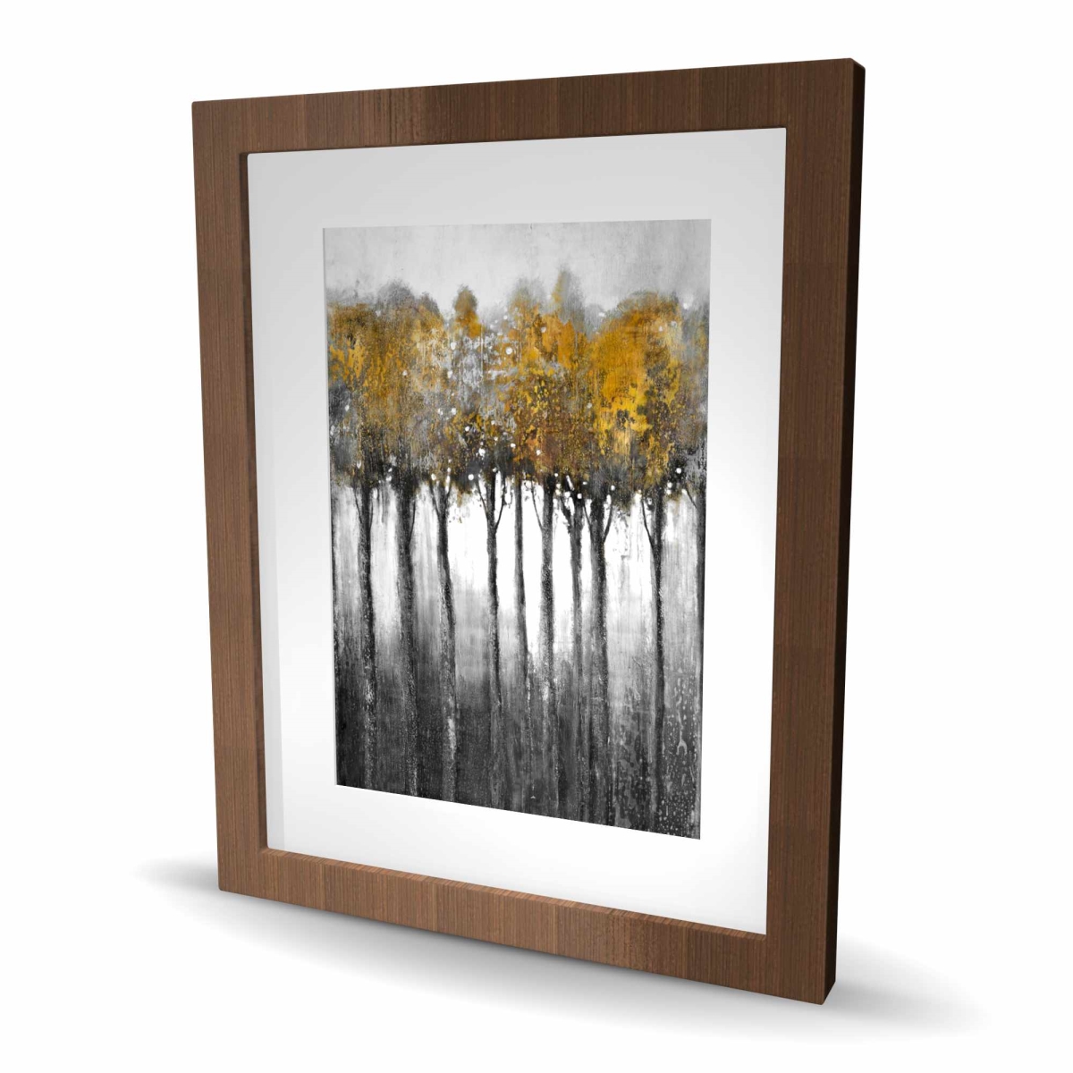 C1FM1620R6SOCP 16 x 20 in. Illuminated Forest - Gray Trees Framed Matted Print Decor