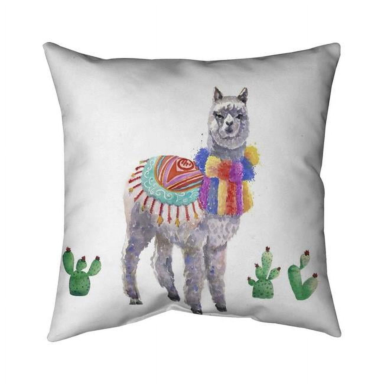 16 x 16 in. Traditional Peruvian Lama-Double Sided Print Indoor Pillow Cover
