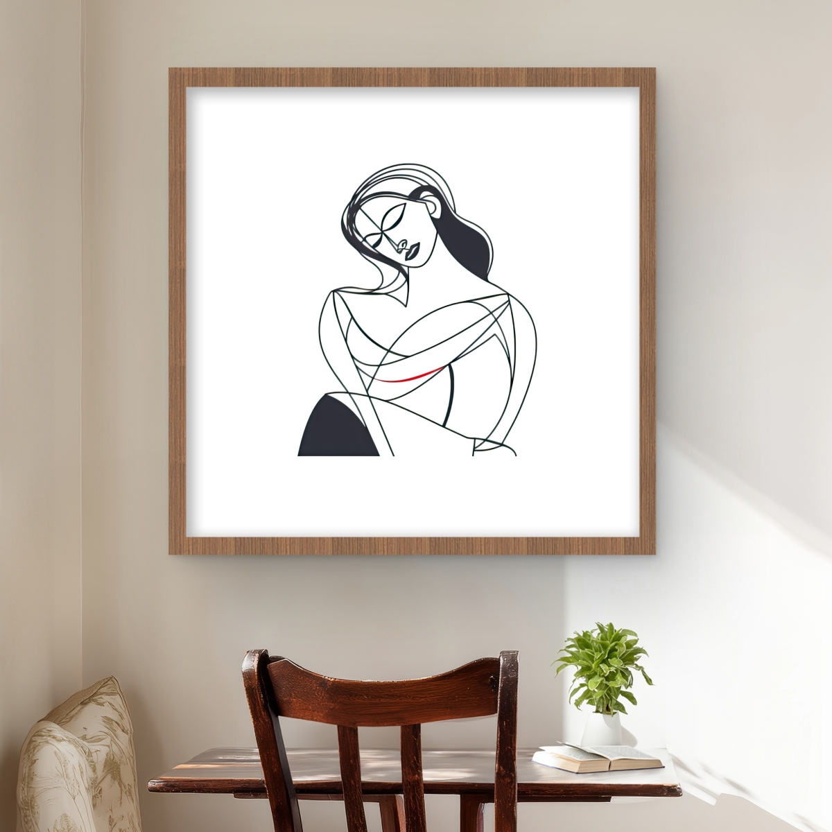 C1FM24243P4HSL 24 x 24 in. A Mothers Love - Minimalist Office Framed Print for Decor