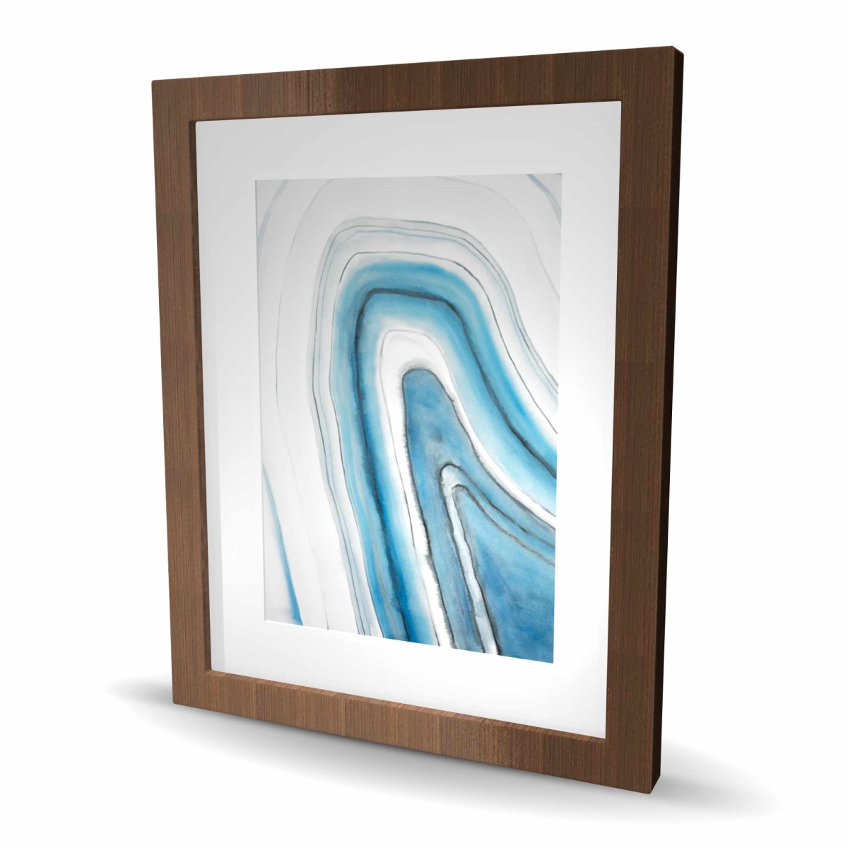 C1FM1620KVVPX1 16 x 20 in. Round Geode - Contemporary Bedroom Framed Matted Print Decor