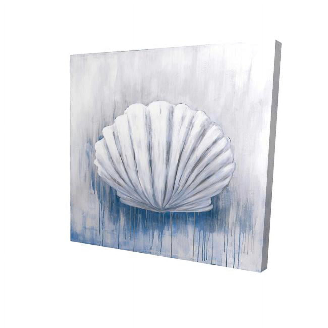 16 x 16 in. Blue Feston Shell-Print on Canvas