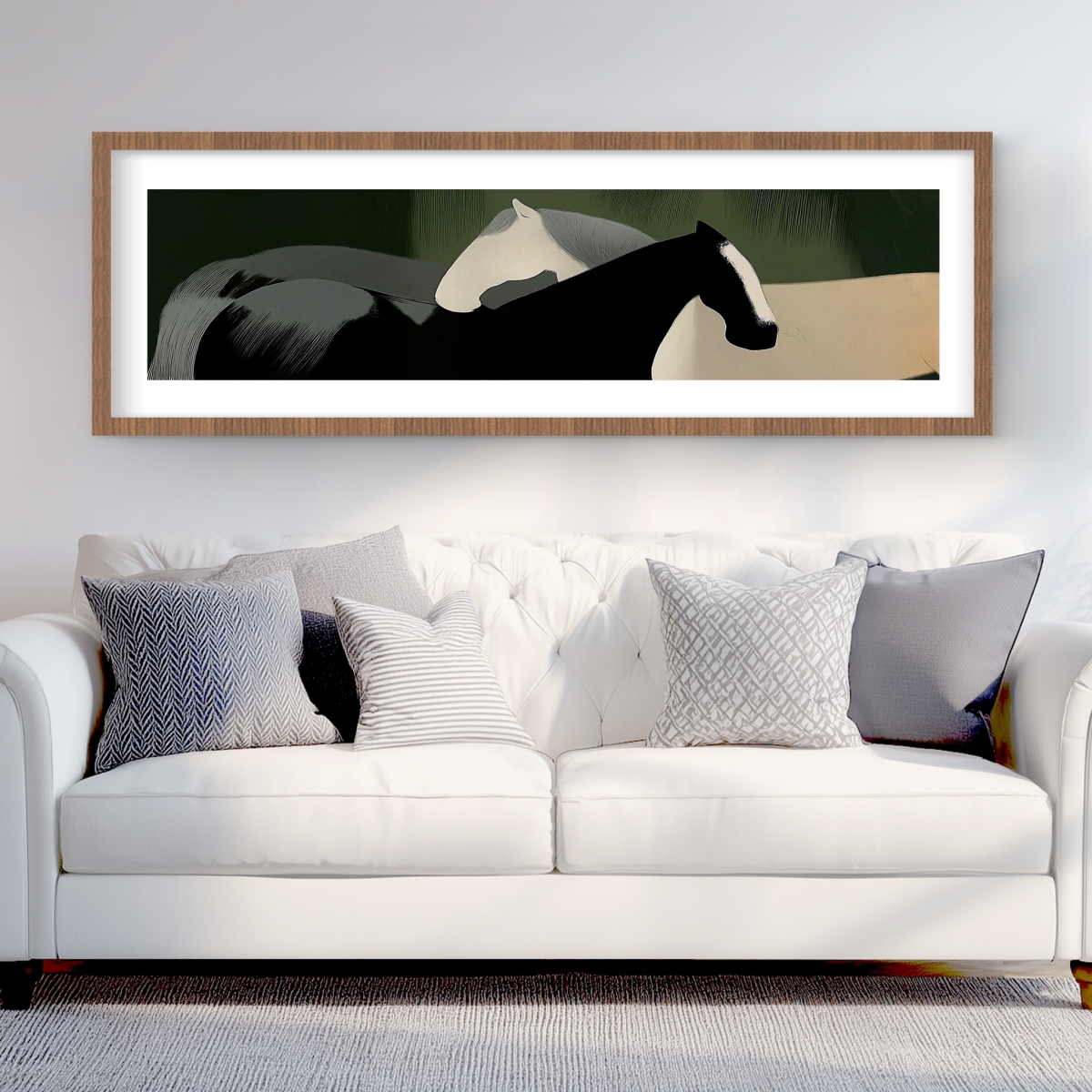C1FM20607STN74 20 x 60 in. Brethren - Scandinavian Framed Matted Print - Home Decor